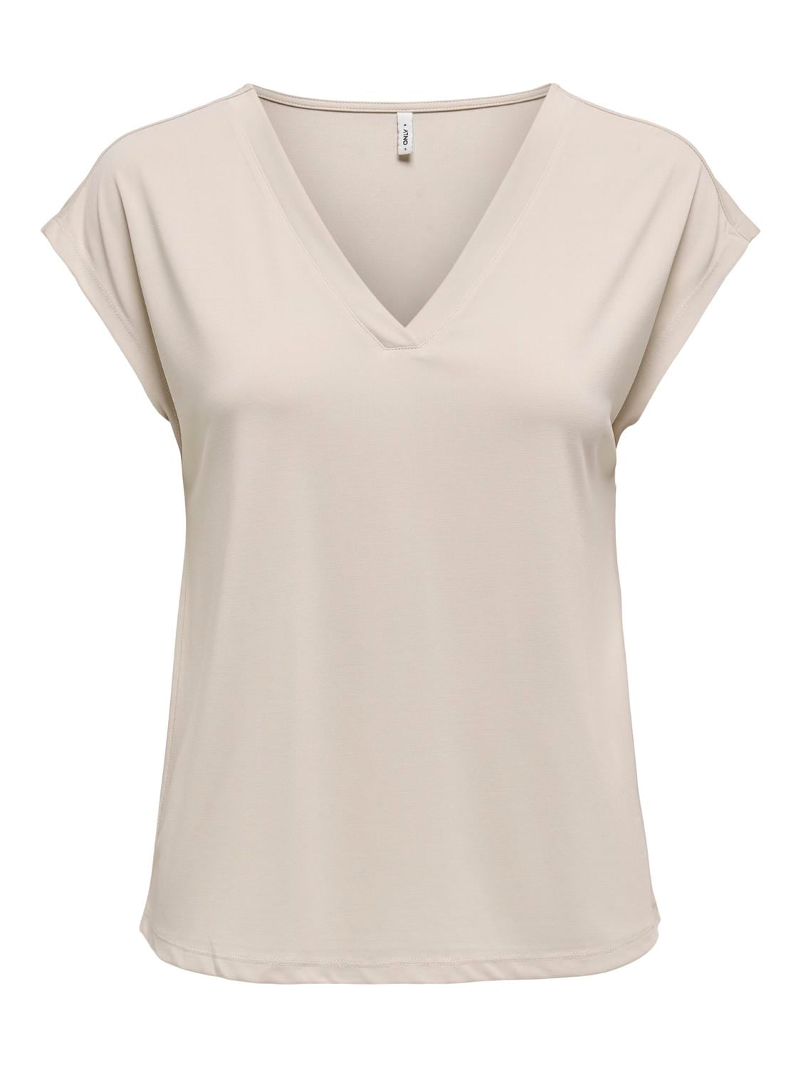 ONLY V-Shirt »ONLFREE S/S MOD.V-NECK TOP JRS NOOS«