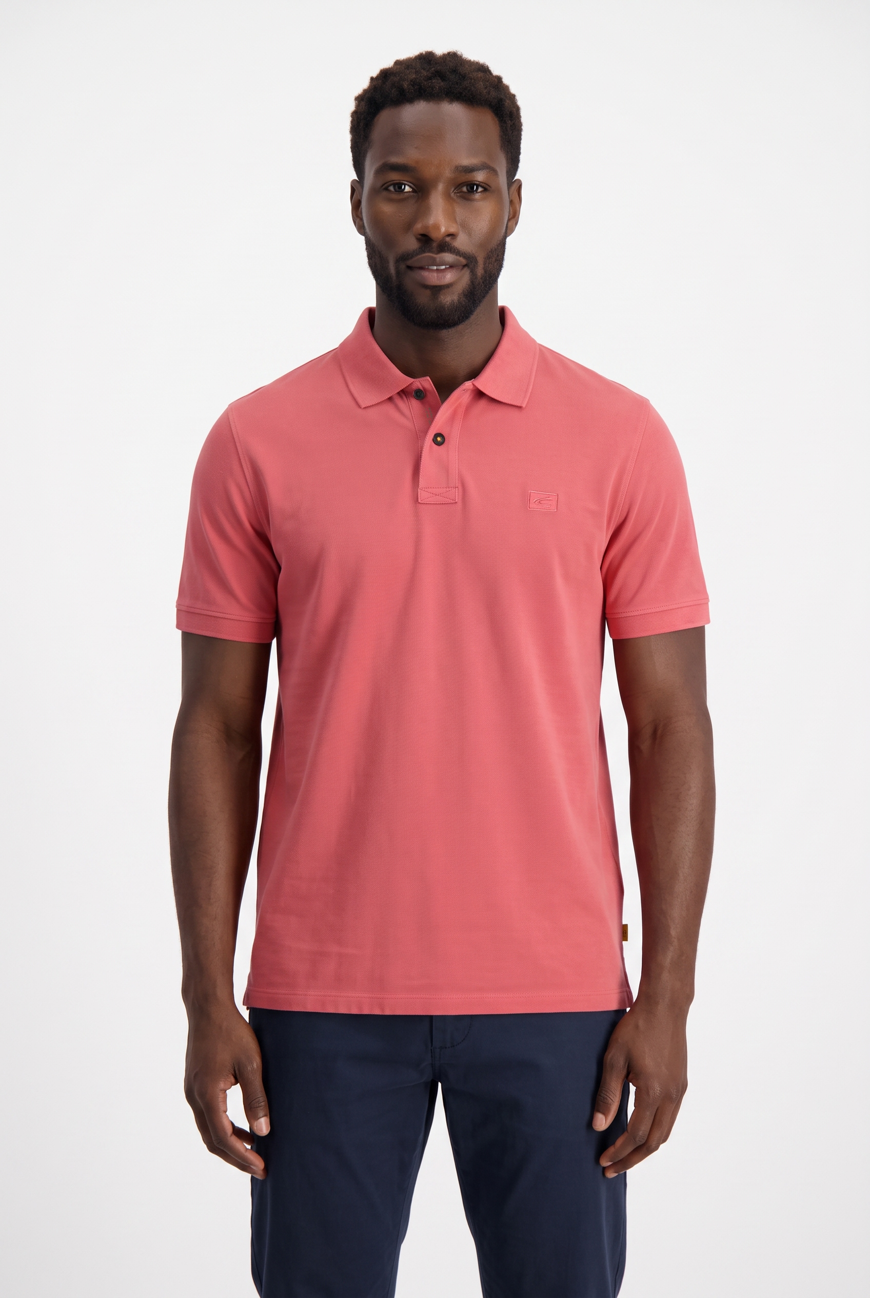 camel active Poloshirt normale Passform, Polokragen, 2-Knopf-Form, mit Logo-Stickerei