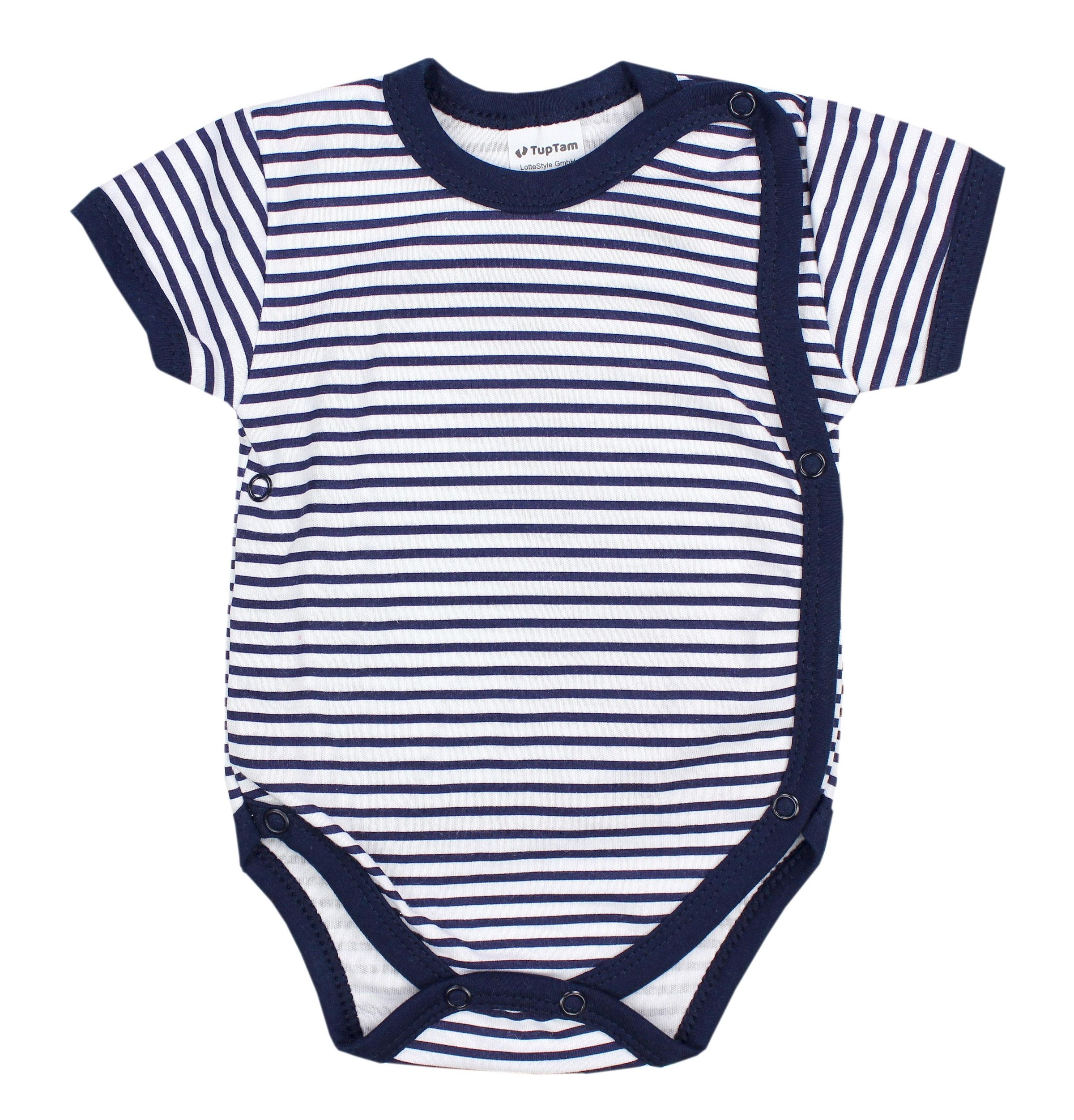 TupTam Kurzarmwickelbody »Wickelbody Baby Jungen Kurzarm Wickelbody 5er Set«
