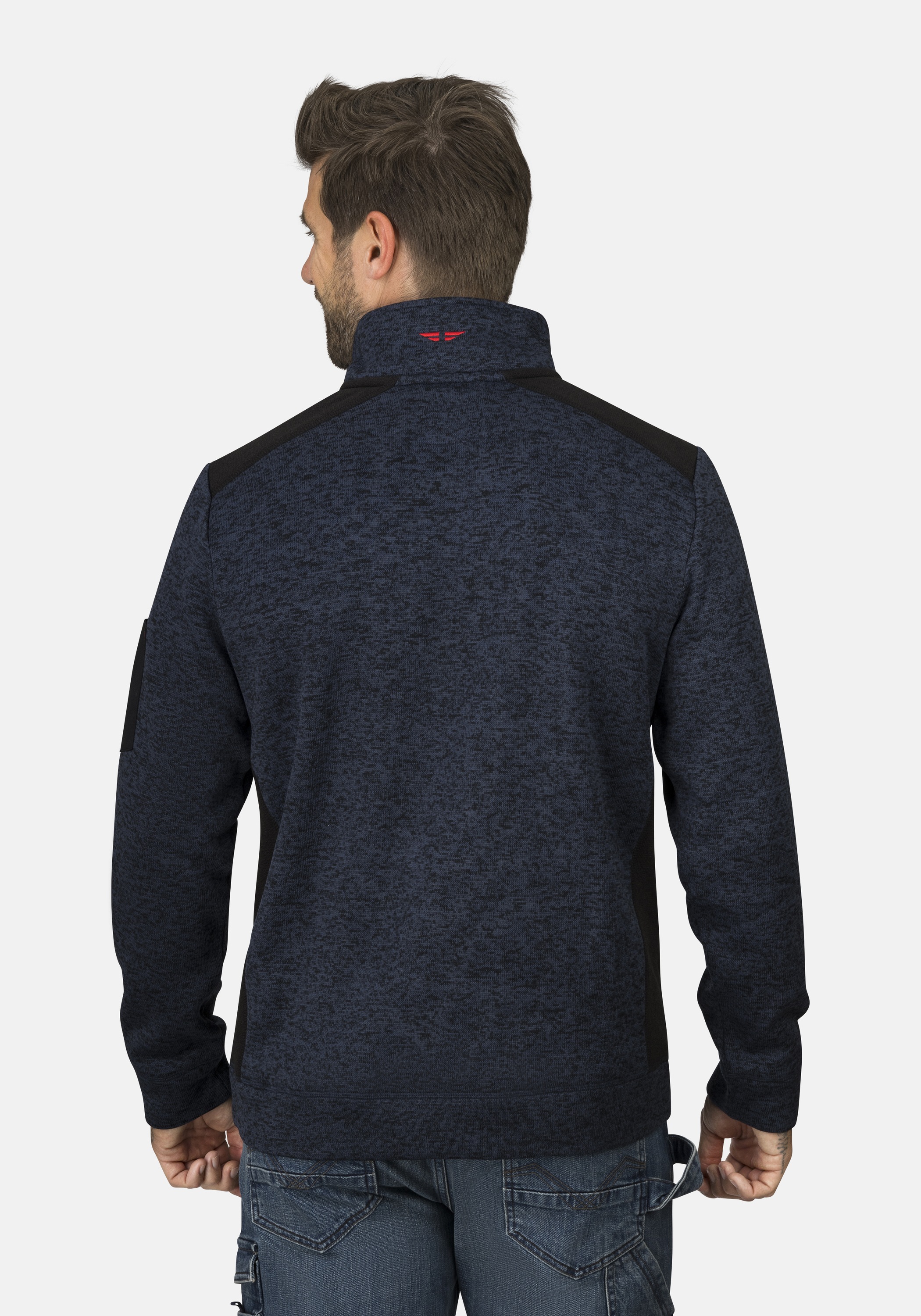 HERO by John Medoox Sweatjacke "KIAN Knitted Workwear Arbeits-Fleece-Strick günstig online kaufen