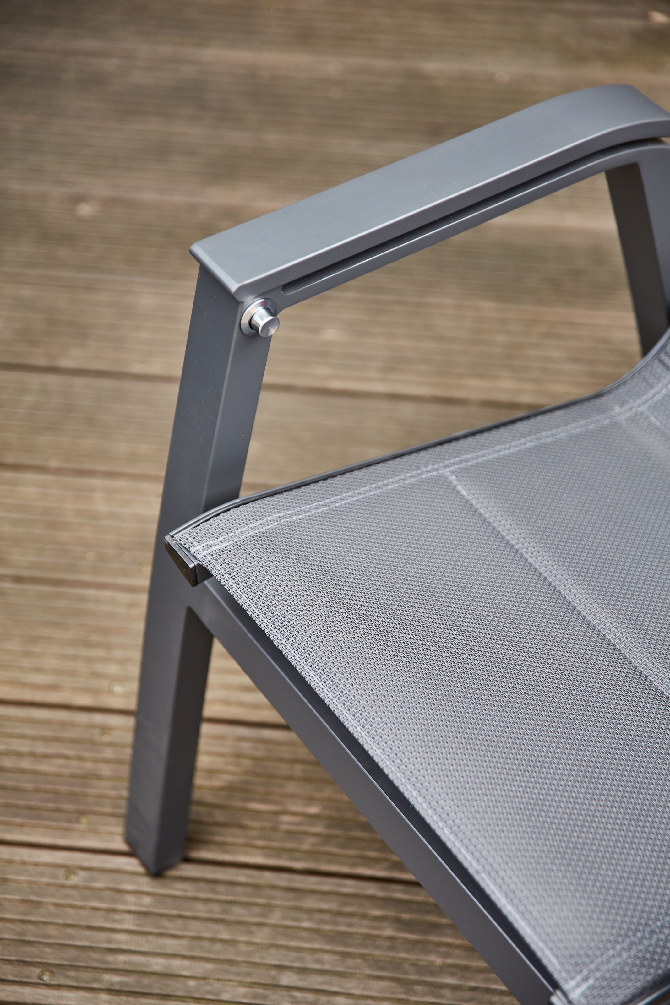 Siena Garden Gartensessel »MILANO Relax Move Sessel« Gestell aus Aluminium matt anthrazit, Bezug padded dunkelgrau