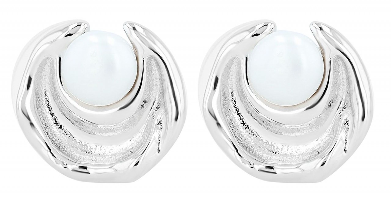 Adelia´s Paar Ohrhänger »Damen Ohrstecker aus rhodiniertem 925 Sterling Silber und Perle«