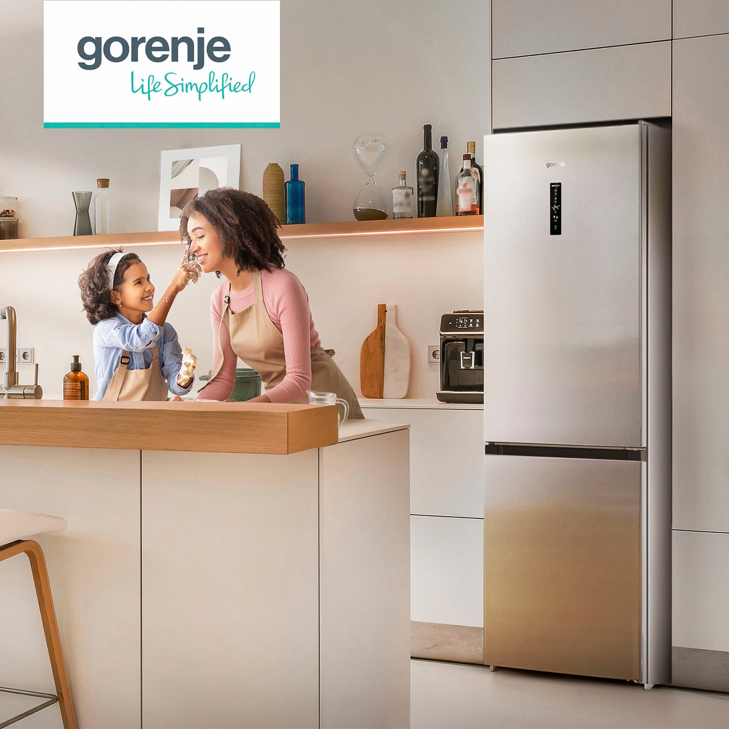 GORENJE Kühl-/Gefrierkombination »NK89C0D«, NK89C0DXL, 200 cm hoch, 60 cm breit