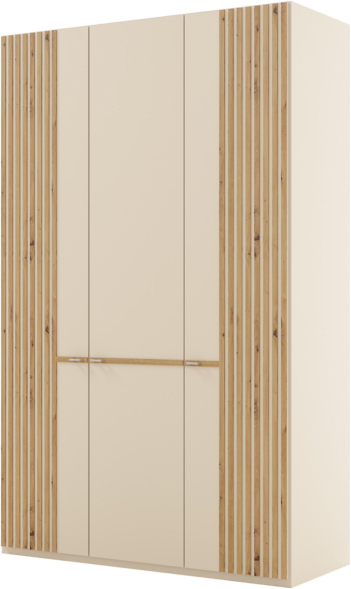 Musterring Drehtürenschrank "Isabelle" Lamellen in Eiche, Griffe in silber, günstig online kaufen