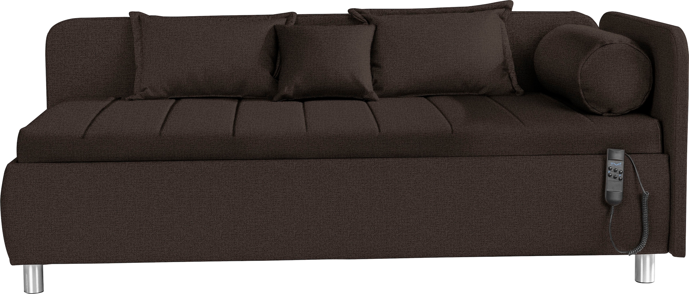 alina Schlafsofa "Kiana", Liegefläche 90/200 cm oder 100/200 cm, Bettkasten, Zierkissen-Set