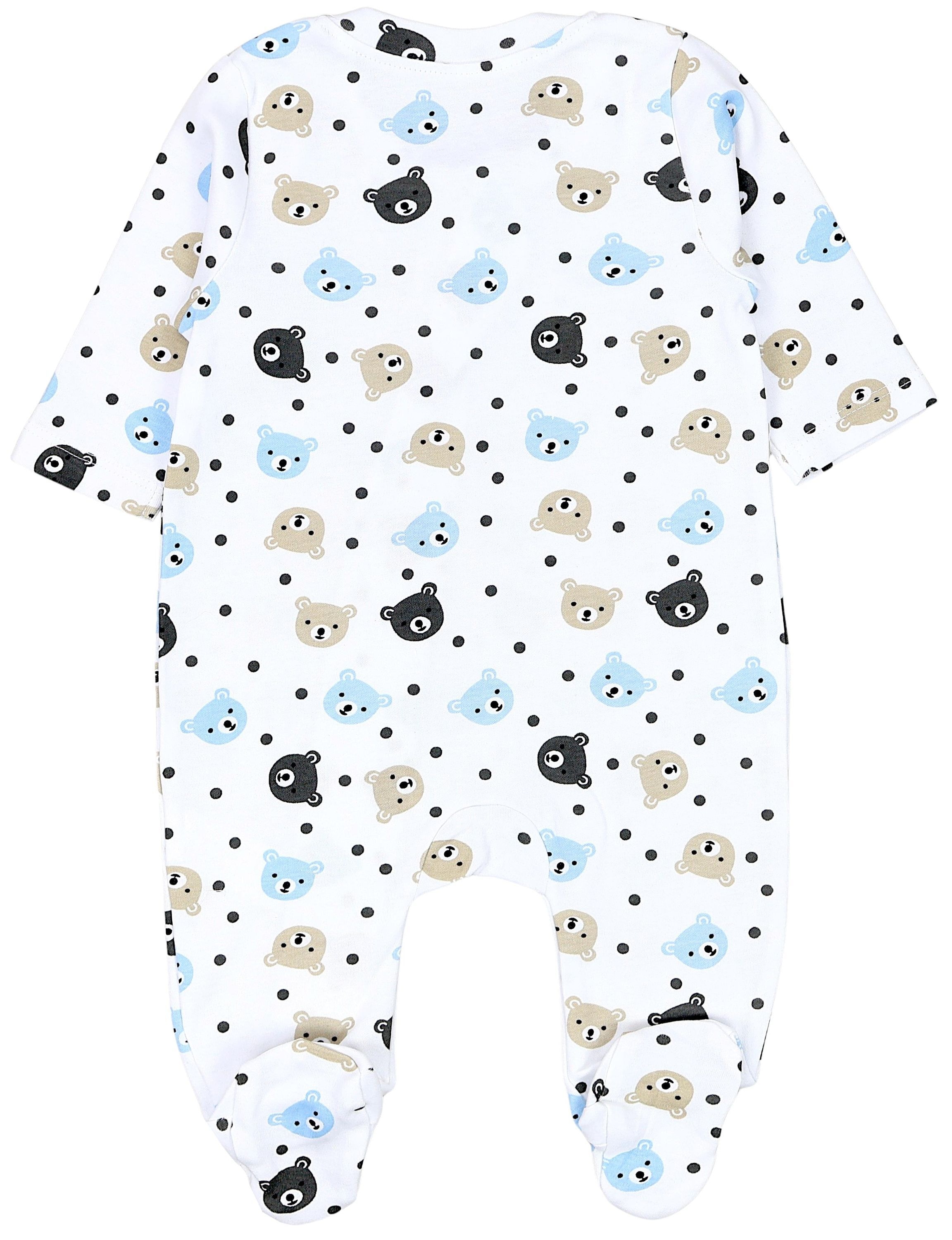 TupTam Schlafanzug »Schlafstrampler Baby Unisex Schlafstrampler mit Fuß 3er Pack«