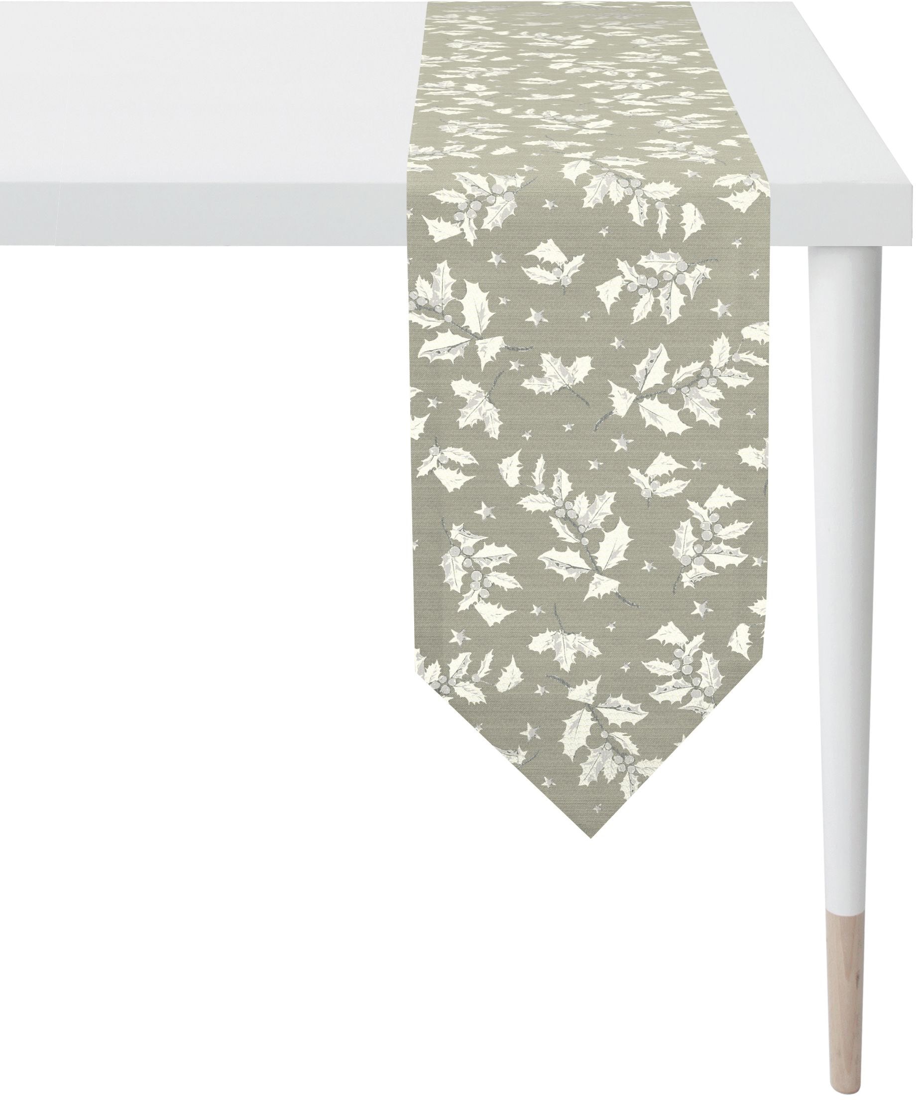 APELT Tischband "3625 Christmas Elegance, Jacquardgewebe, Weihnachtsdeko, Weihnachten" mit glänzenden Fäden