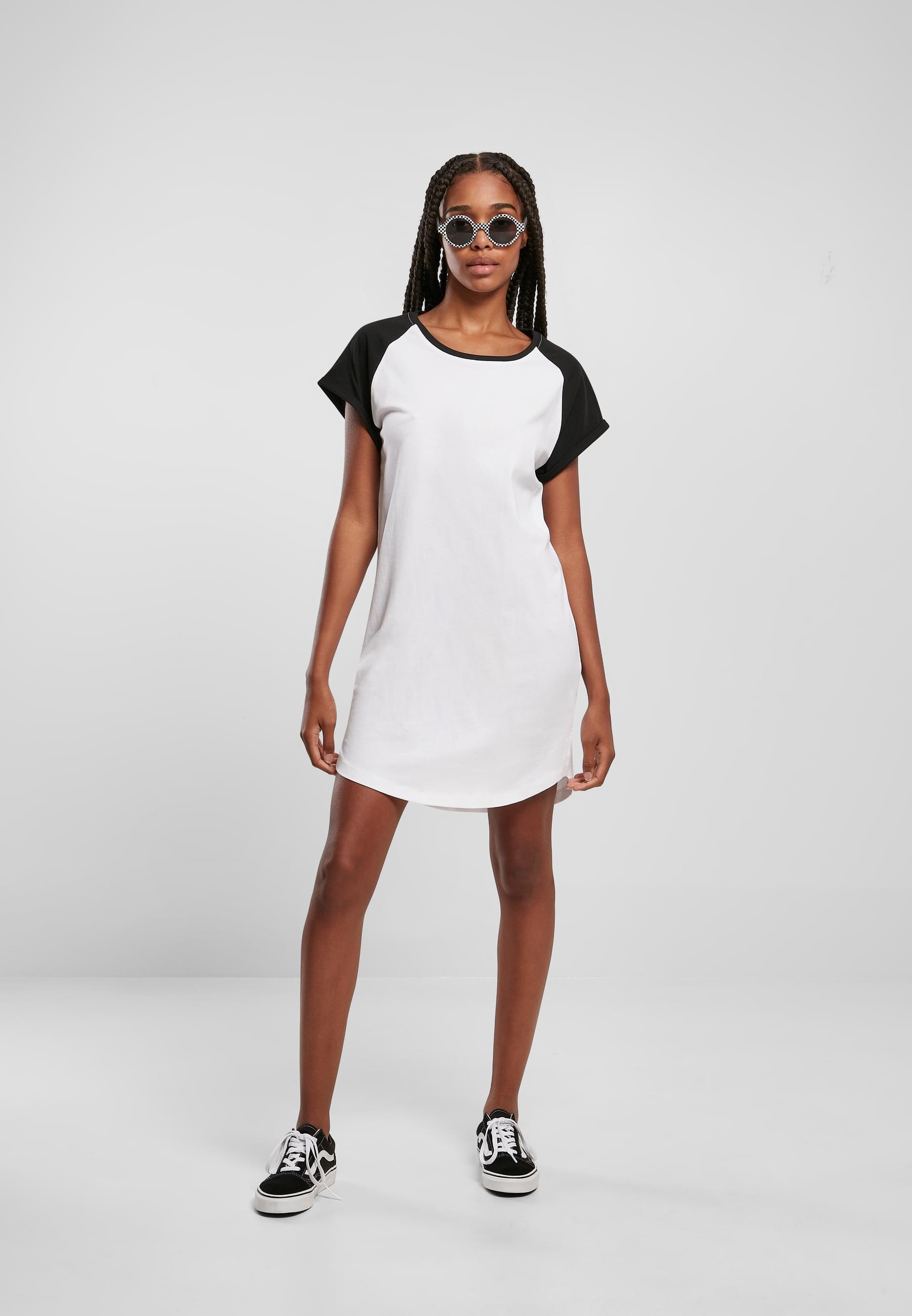 URBAN CLASSICS Shirtkleid »Urban Classics Damen Ladies Contrast Raglan Tee Dress«, (1 tlg.)