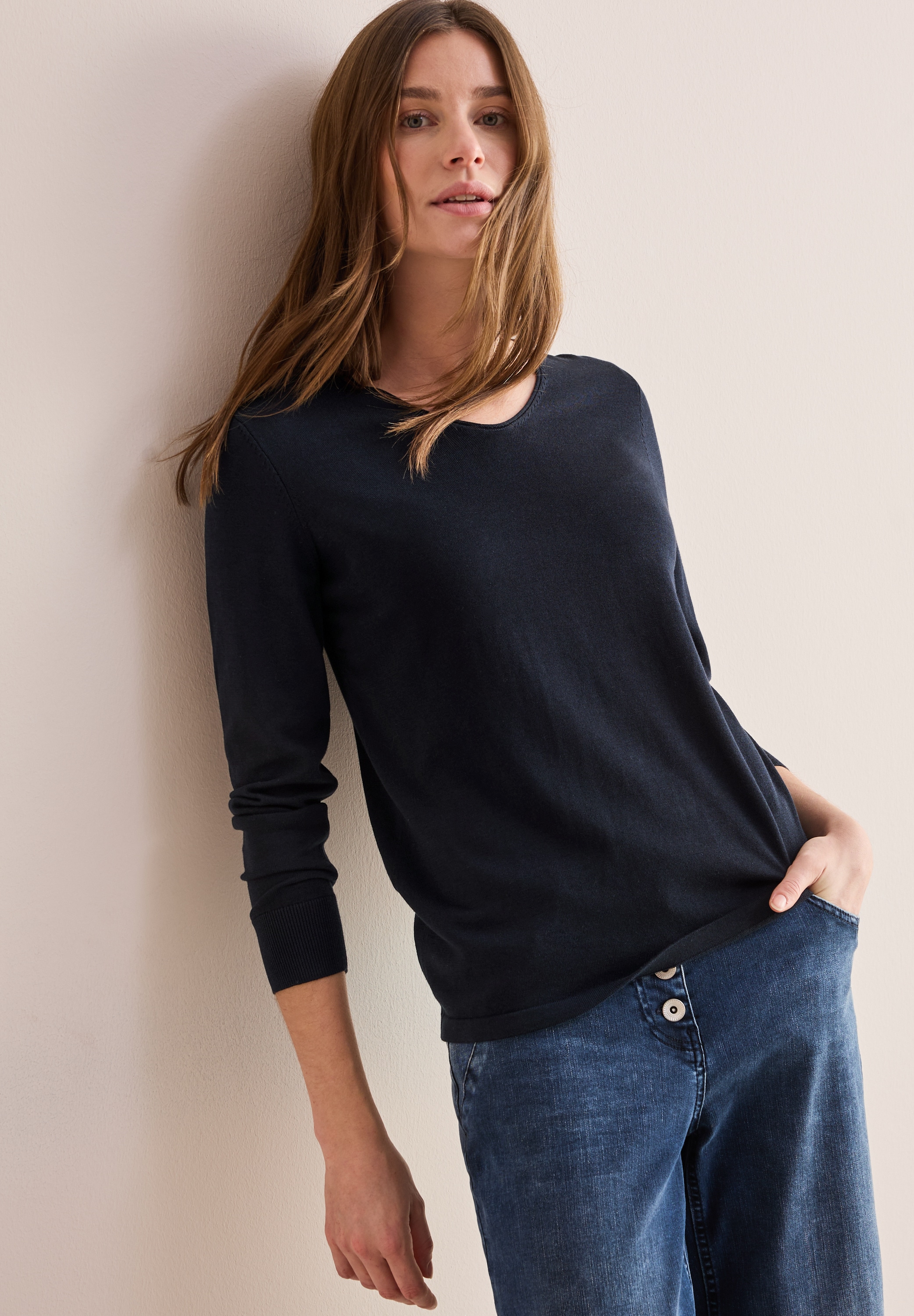 Cecil Strickpullover, mit V-Ausschnitt