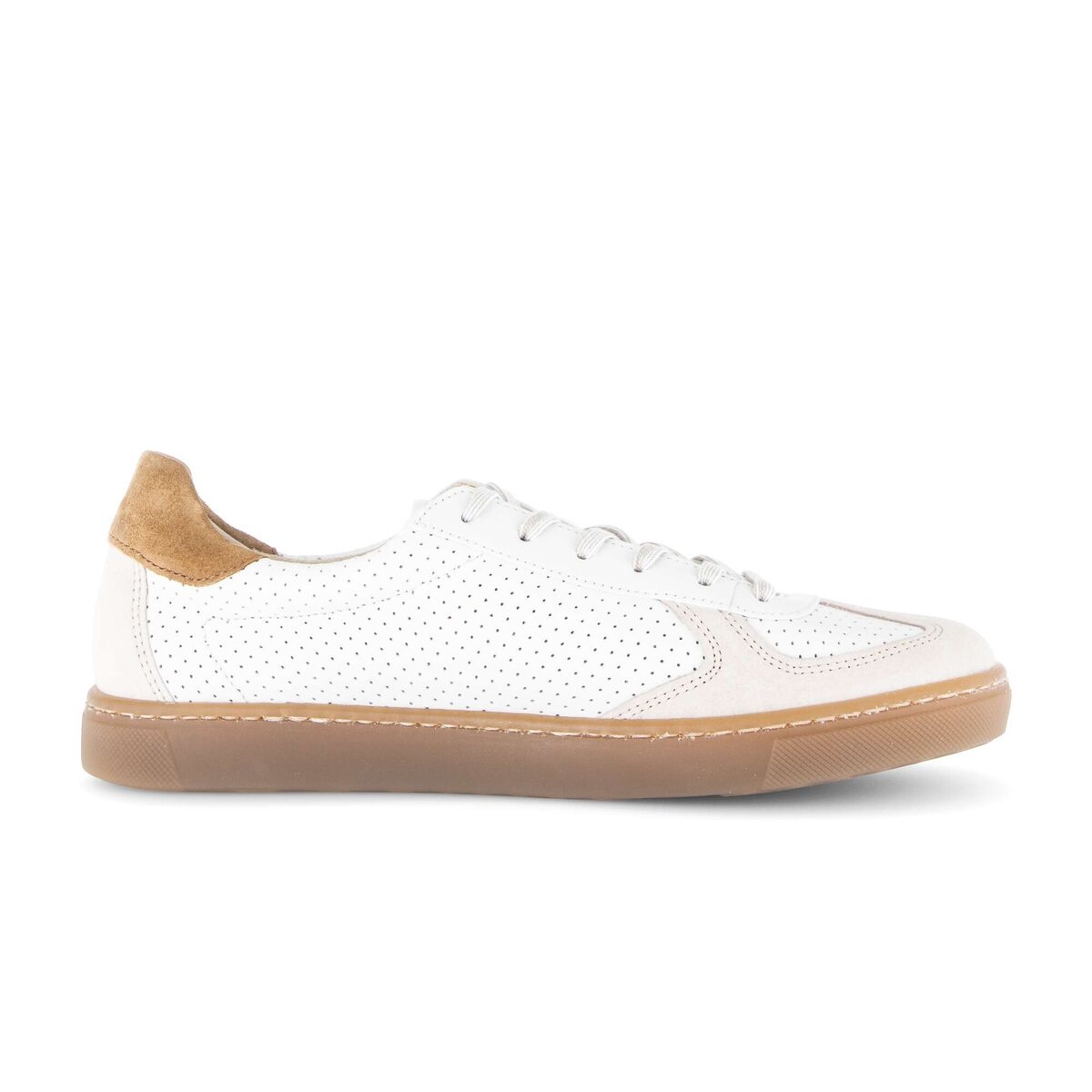 Sneaker GABOR COMFORT "Gabor Comfort Sneaker Glattleder", Damen, Gr. 37, weiß, braun, Glattleder, Schuhe Sneaker 2