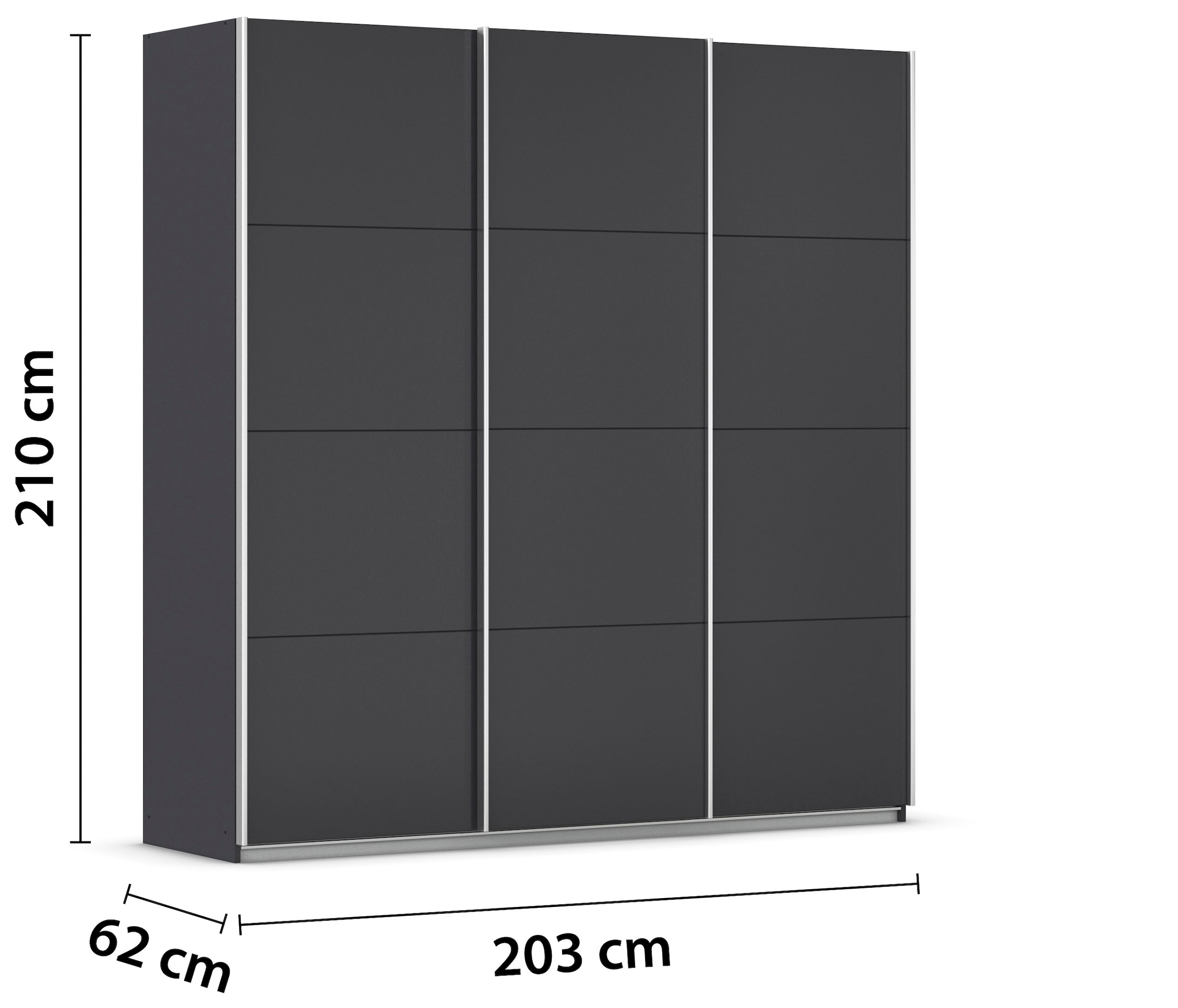 OTTO home Kleiderschrank »Mehrzweckschrank Aktenschrank Möbel Mietswohnung Schlafzimmer KOLUNA« 3 Ausstattungen BASIC/CLASSIC/PREMIUM (inkl. SOFT-CLOSE-FUNKTION),  Breiten 203/271/315/360 cm Höhen 210/229 Dekor-Front MADE IN GERMANY