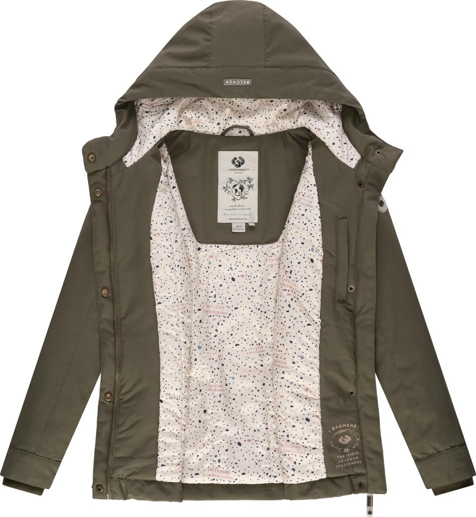 Ragwear Winterjacke »Jazmin Remake II Intl.«, mit Kapuze, wasserdichte Outdoorjacke aus recyceltem Material