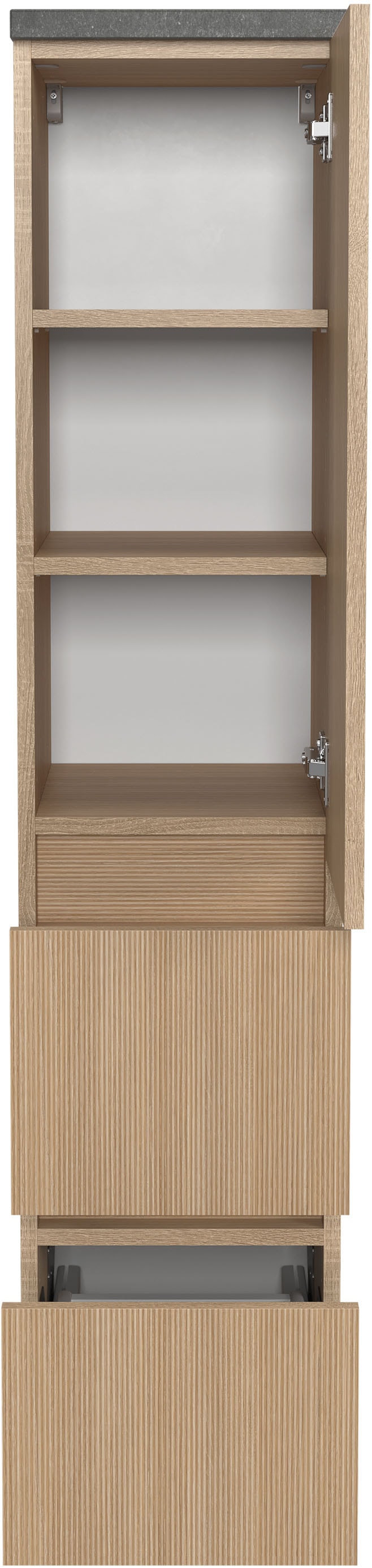 welltime Badmöbel-Set »Eixo«, Set 140 cm breit, Badmöbel mit LED-Beleuchtung