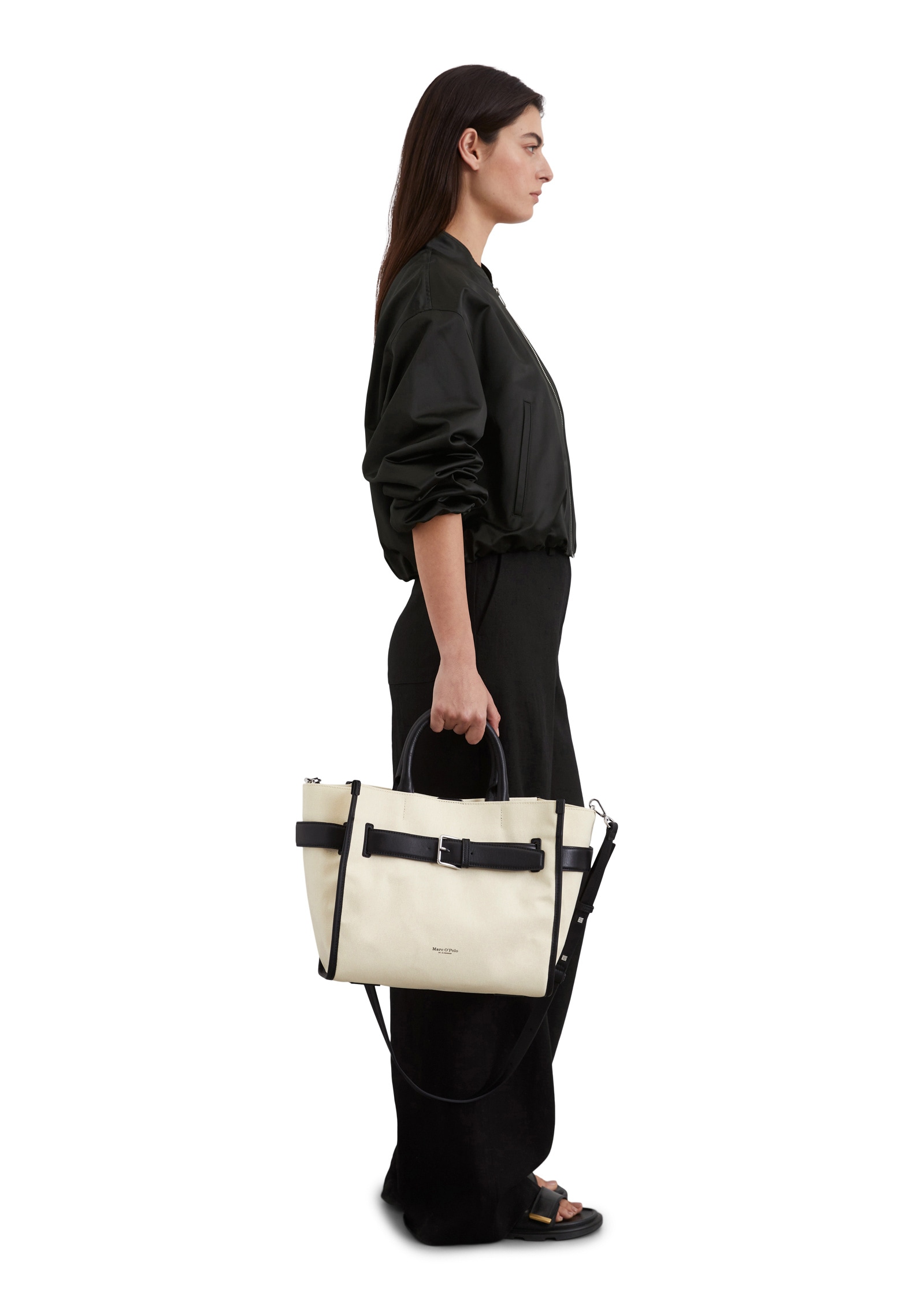 Marc O'Polo Shopper »aus robustem Canvas mit Leder-Details«