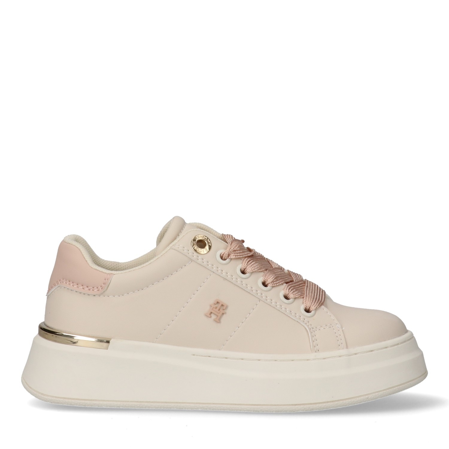 Thumbnail - Tommy Hilfiger Sneaker Freizeitschuh, Halbschuh, Schnürer mit goldfarbenen Besätzen