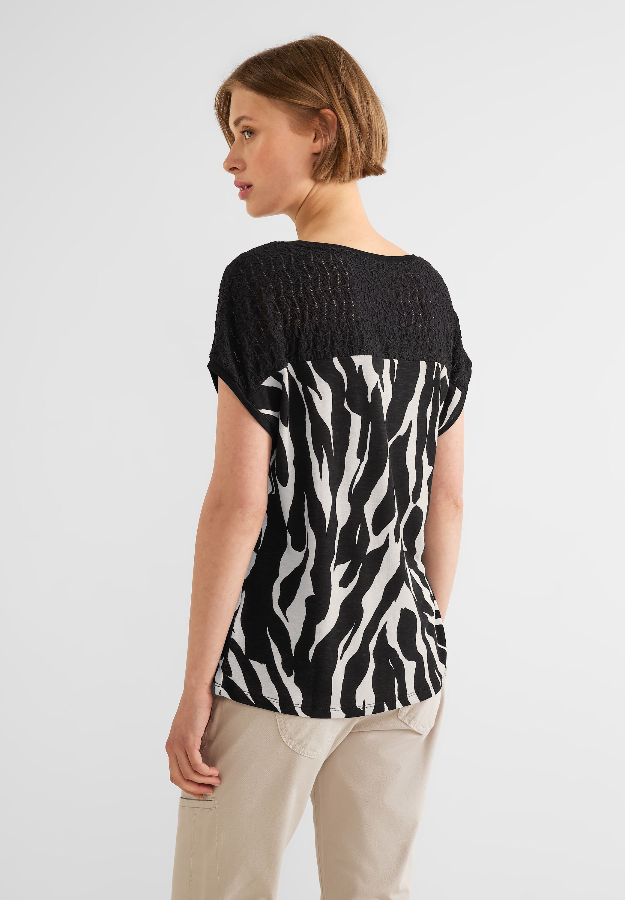 STREET ONE T-Shirt, mit Spitze