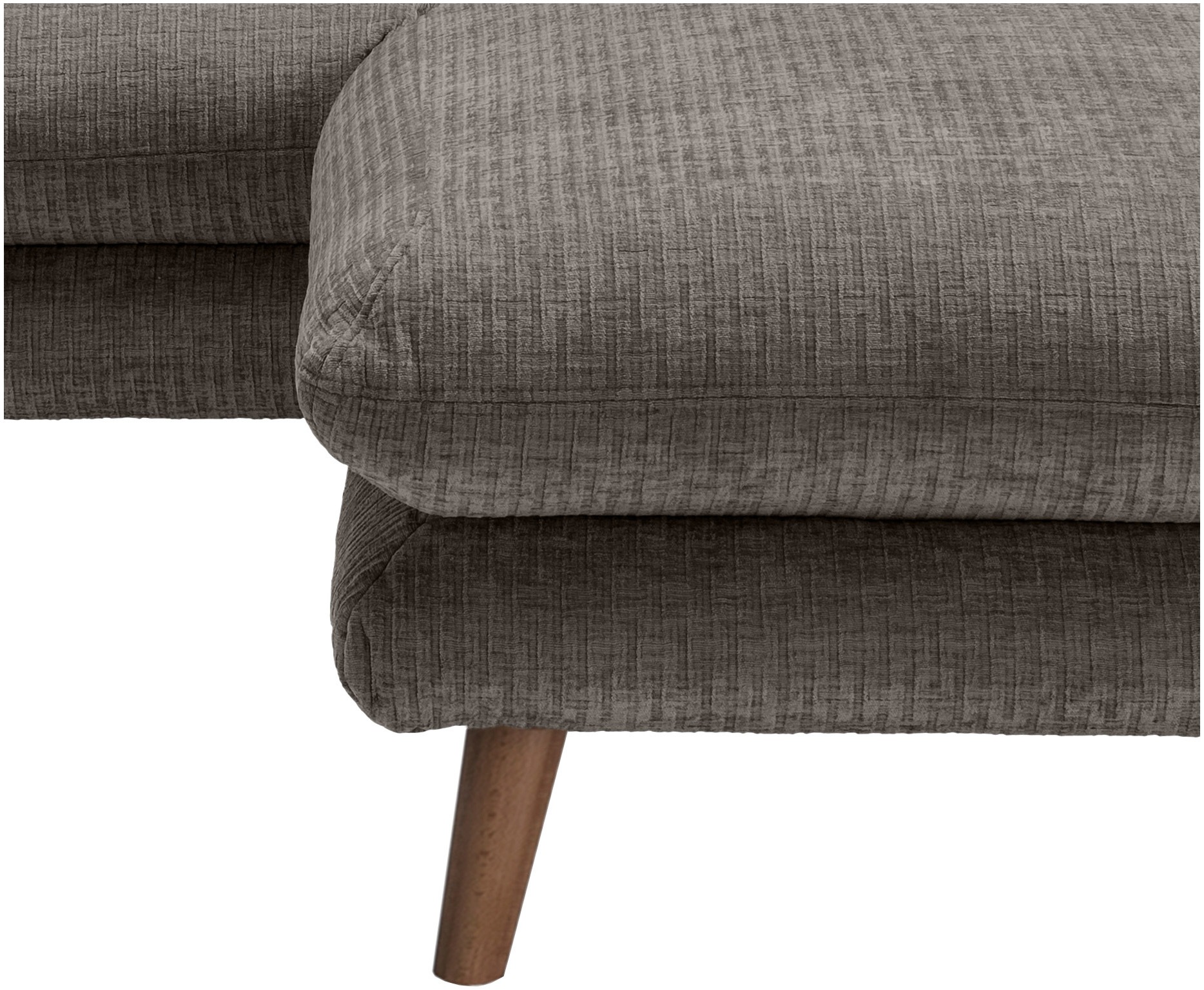 INOSIGN Ecksofa »Lazio modern und bequem, schmale Armlehnen, tolle Detailverarbeitung«, zwei verschiedene Fußfarben wählbar