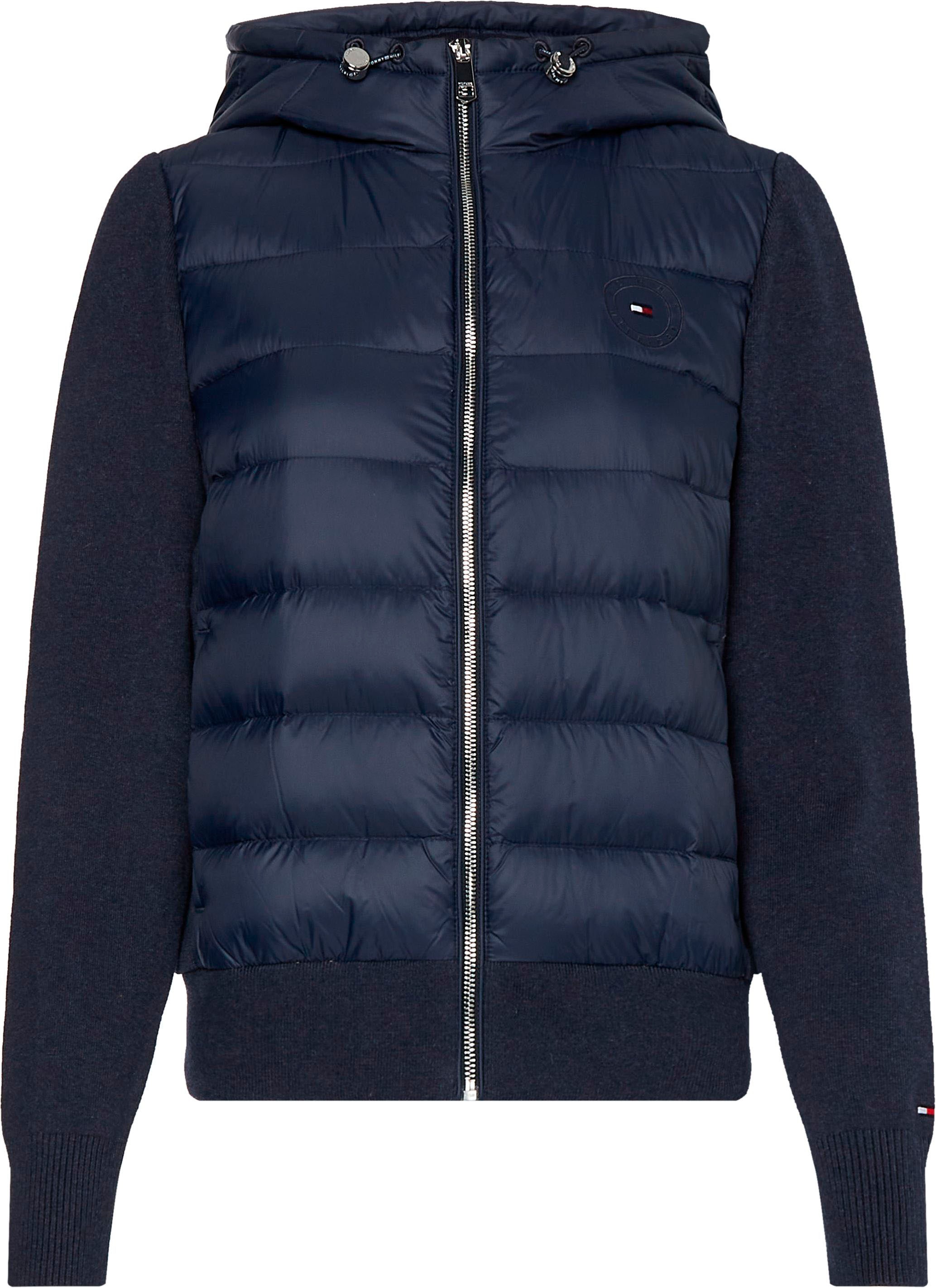 tommy hilfiger -  Daunenjacke "KNIT MIX DOWN JACKET", mit Markenlabel