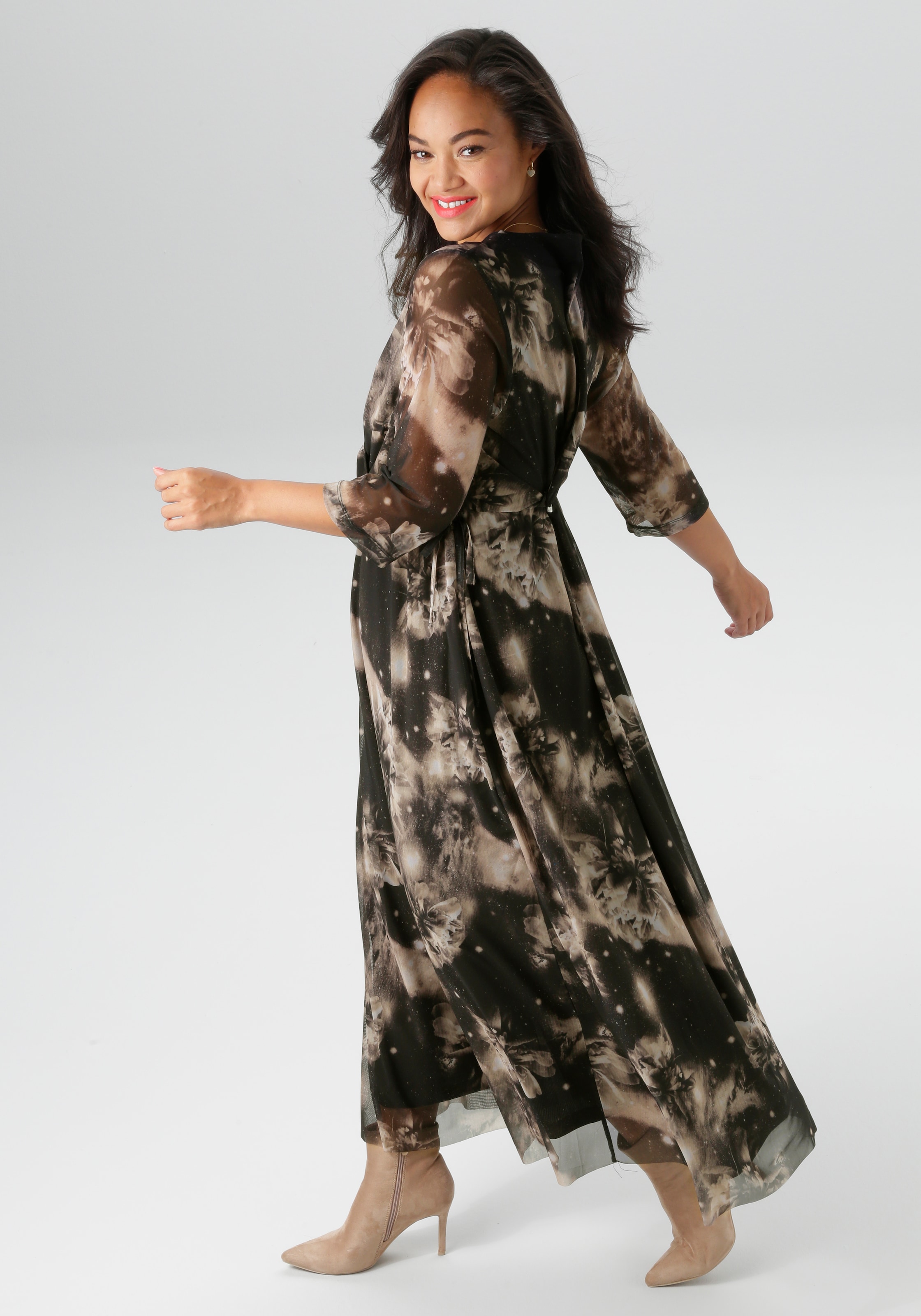 Aniston PLUS Midikleid, In Mesh Qualität - NEUE KOLLEKTION