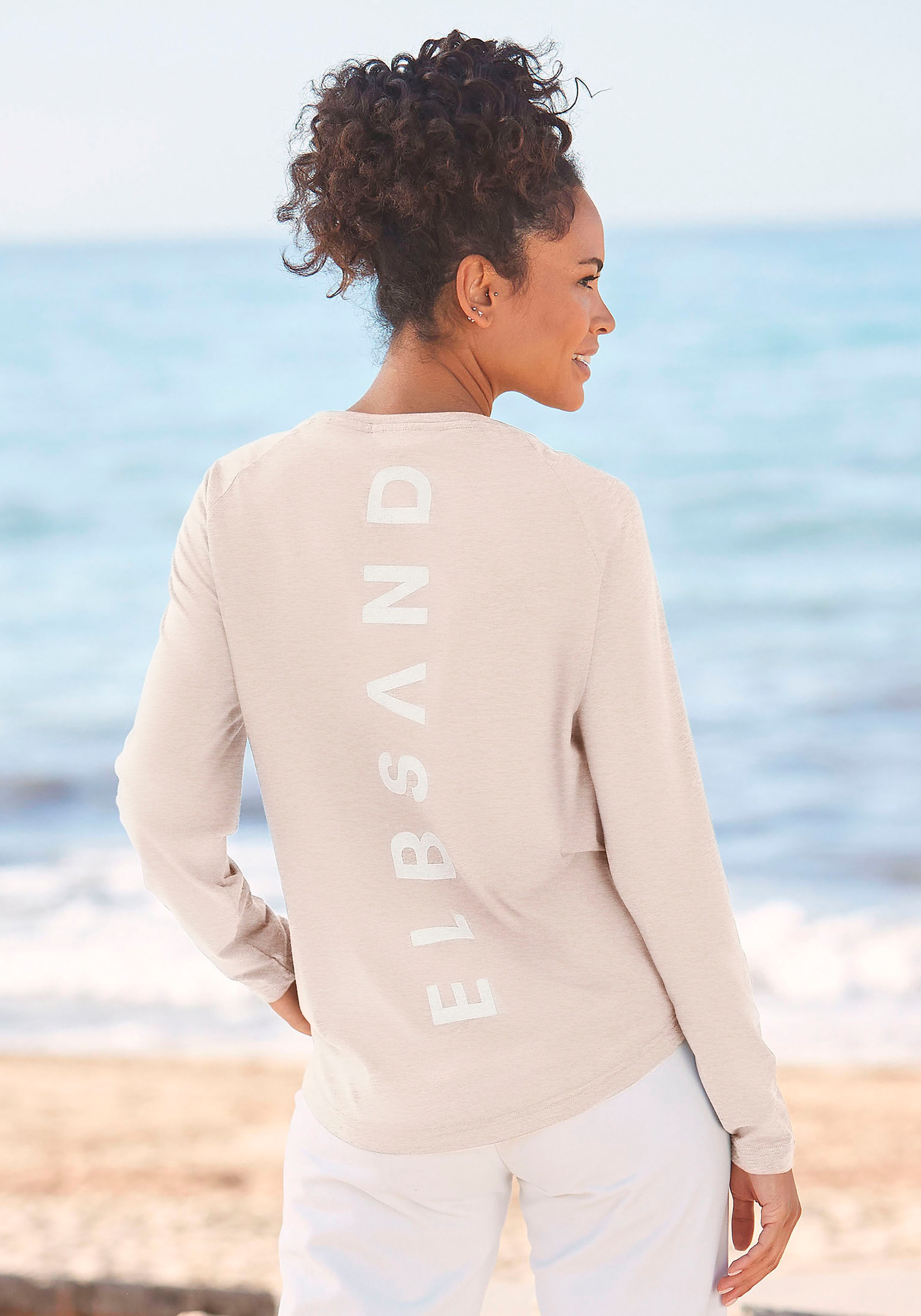 Thumbnail - Elbsand Longsleeve "Tira", mit Logodruck hinten, Langarmshirt, sportlich-casual