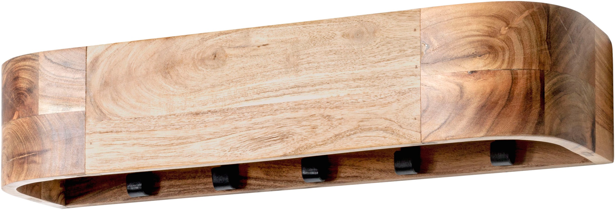 HAKU Wandgarderobe »Wandgarderobe« 1 Stk. tlg. rechteckig - aus Massivholz Braun - B/T/H 60/20/13 cm