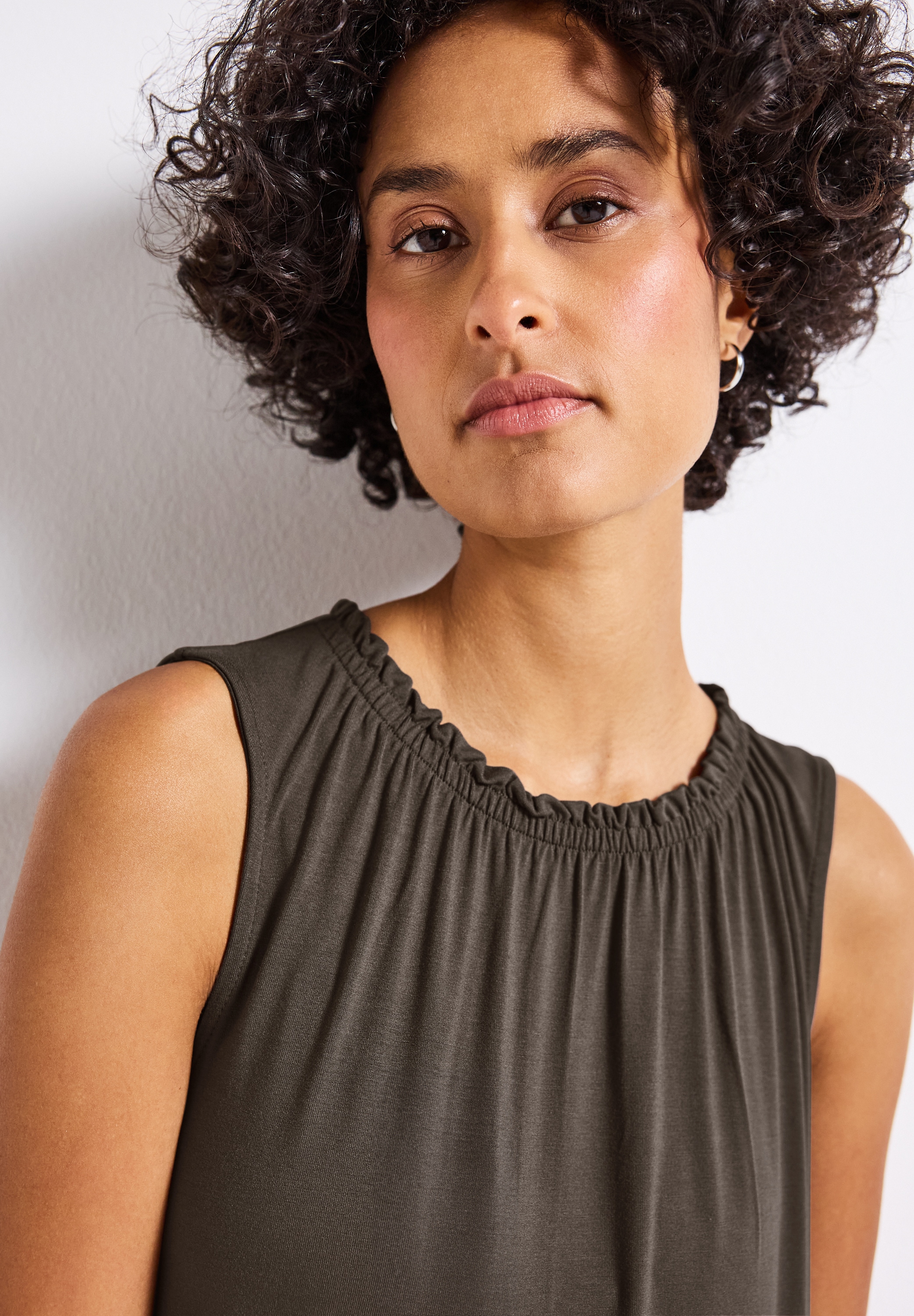 STREET ONE Jerseykleid, mit Raffung