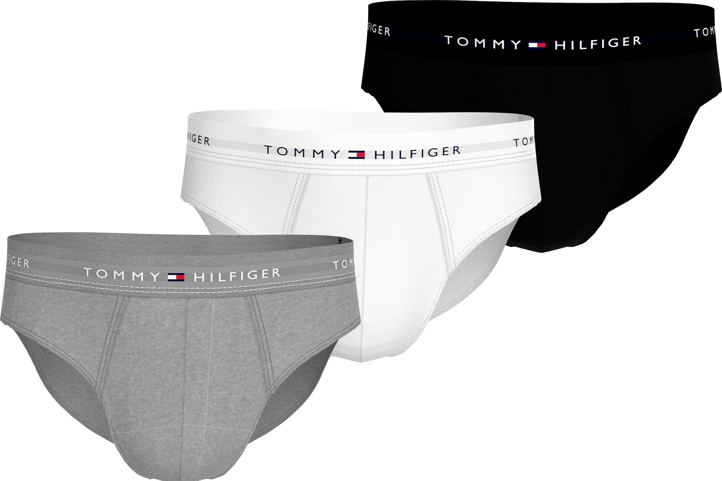 Tommy Hilfiger Underwear Slip »3P BRIEF DTM«, (Packung, 3 St., 3er), mit Logo-Elastikbund