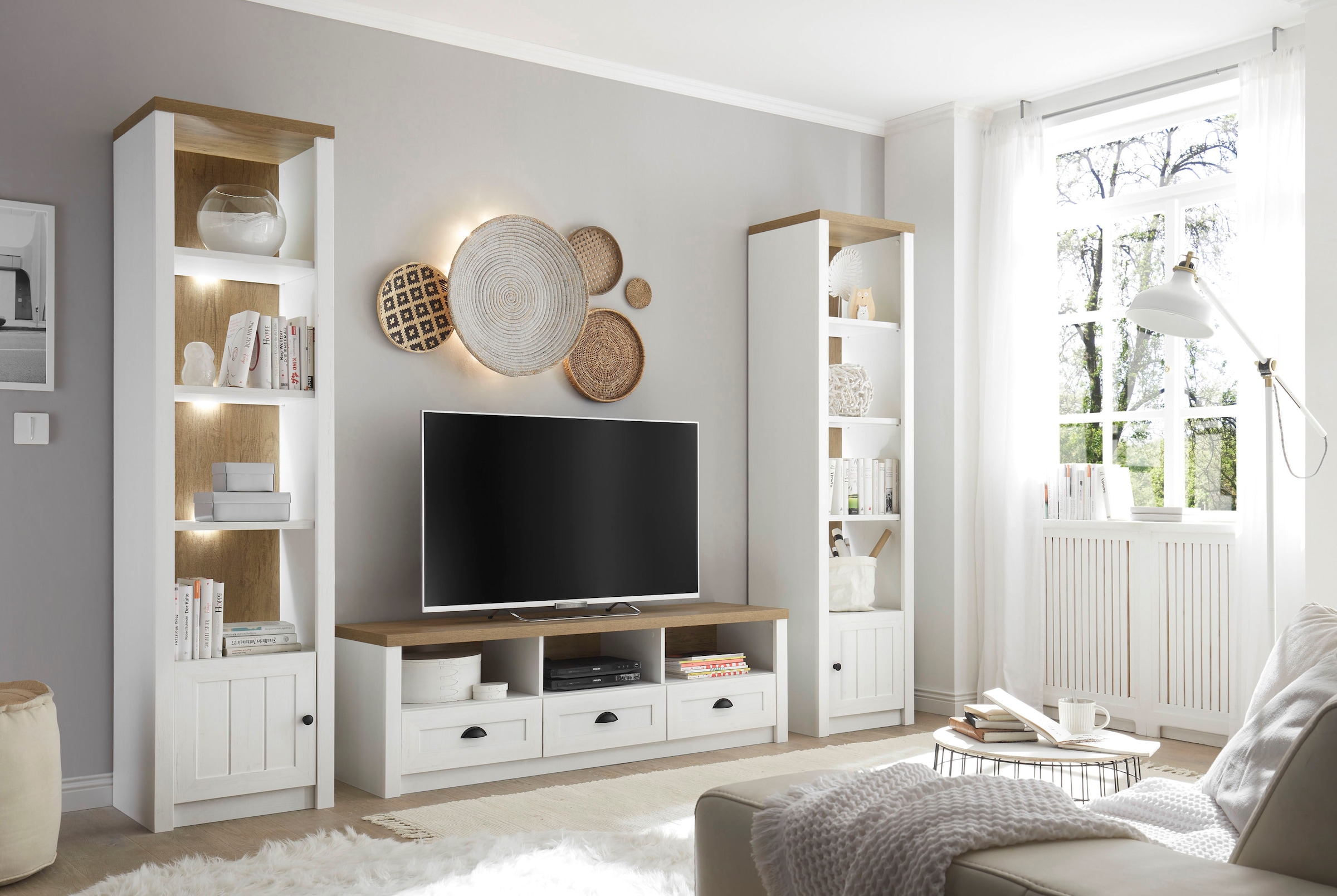 Home affaire Wohnwand "Beauvais" Set, 3 Stk. tlg. günstig online kaufen