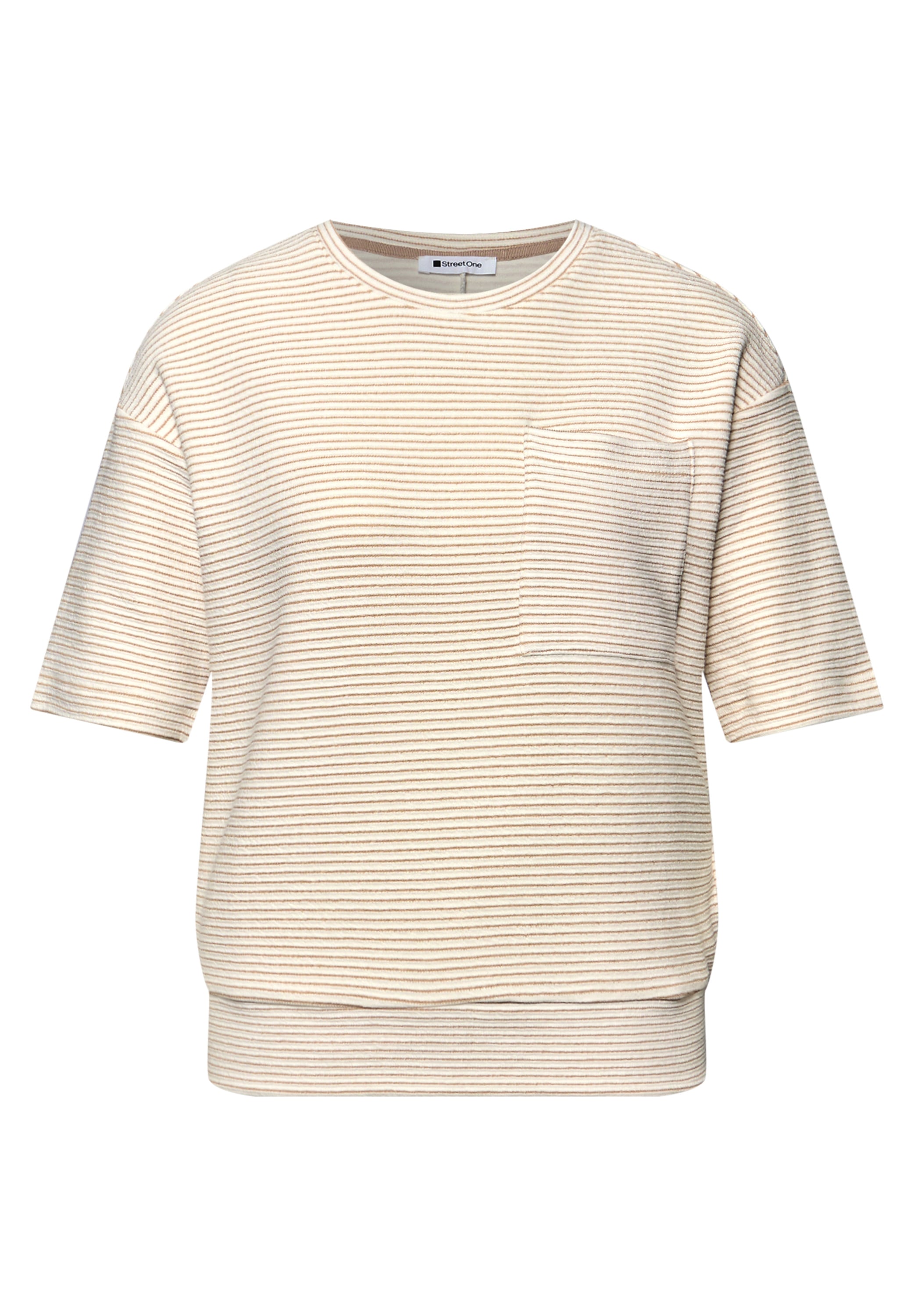 STREET ONE Kurzarmshirt mit Struktur Muster