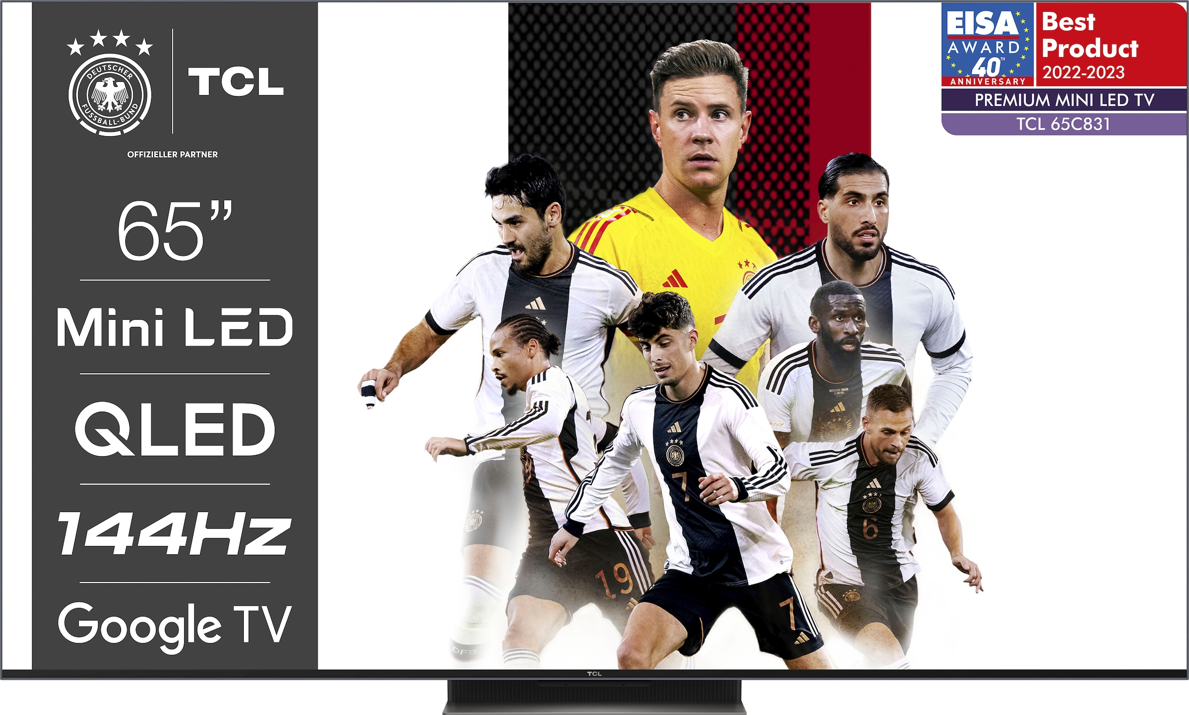 TCL QLED Mini LED-Fernseher »65C831X2«, 4K Ultra HD, Google TV-Smart-TV, 1500nits, HDR Extreme, Dolby Atmos, HDMI 2.1, ONKYO-Sound
