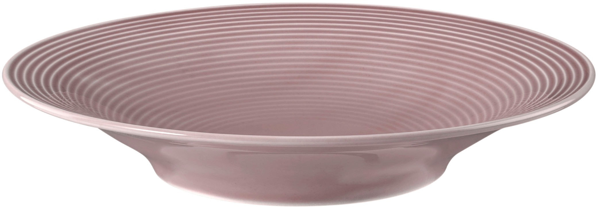 Seltmann Weiden Tafelservice »Geschirr-Set, 12 Teile, Beat Altrosa«, (Set, 12 tlg., 6x Suppenteller rund 21 cm, 6x Speiseteller rund 27,5 cm), Teller Set, weiß, mit Rillendekor, 12 Teile, für 6 Personen