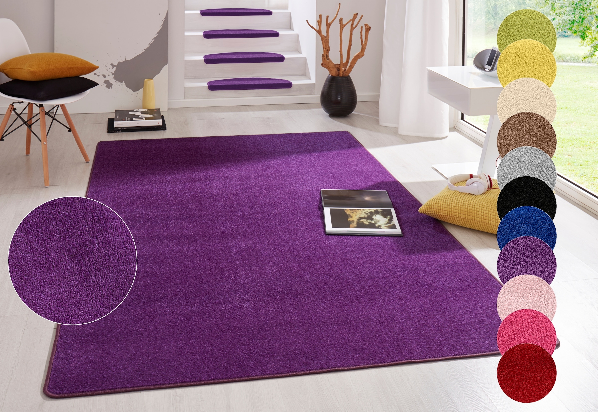 HANSE Home Teppich "Fancy" rechteckig 7 mm Höhe Kurzflor, Läufer, uni, geke günstig online kaufen