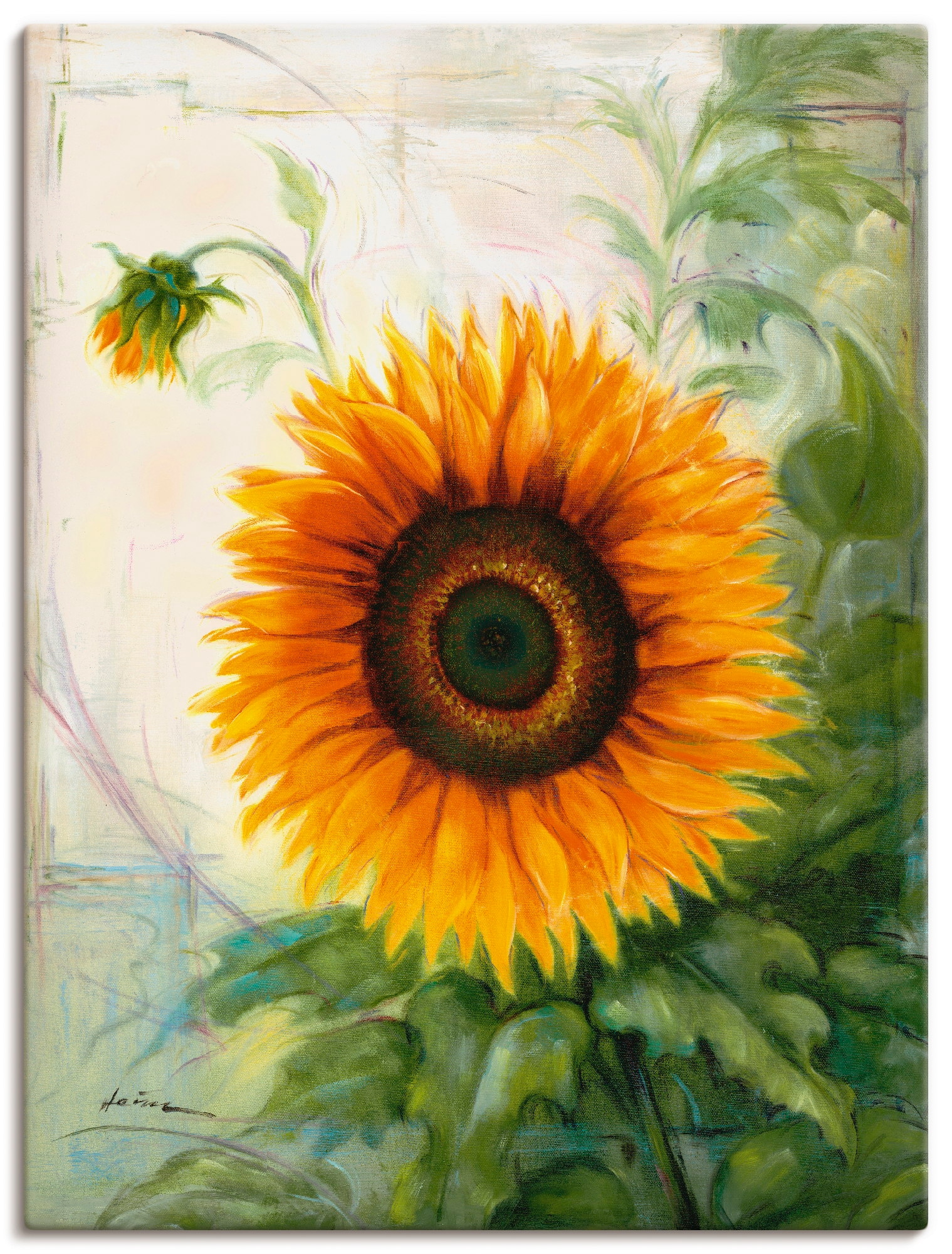 Artland Leinwandbild "Sonnenblume" 1 Stk. tlg. auf Keilrahmen gespannt günstig online kaufen