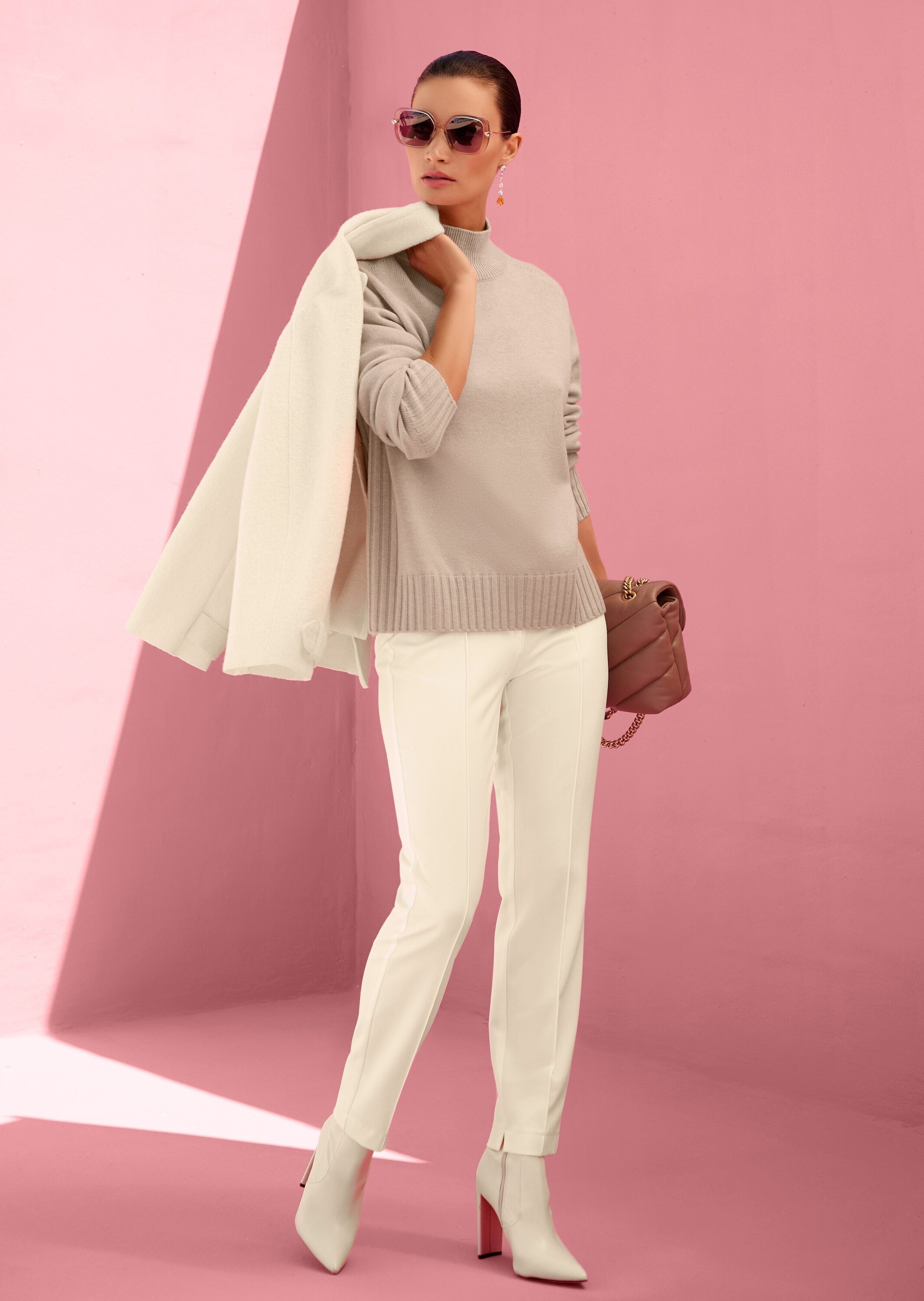 MADELEINE Stoffhose »Schlupfhose Slim Fit Stretchhose mit Biesen«