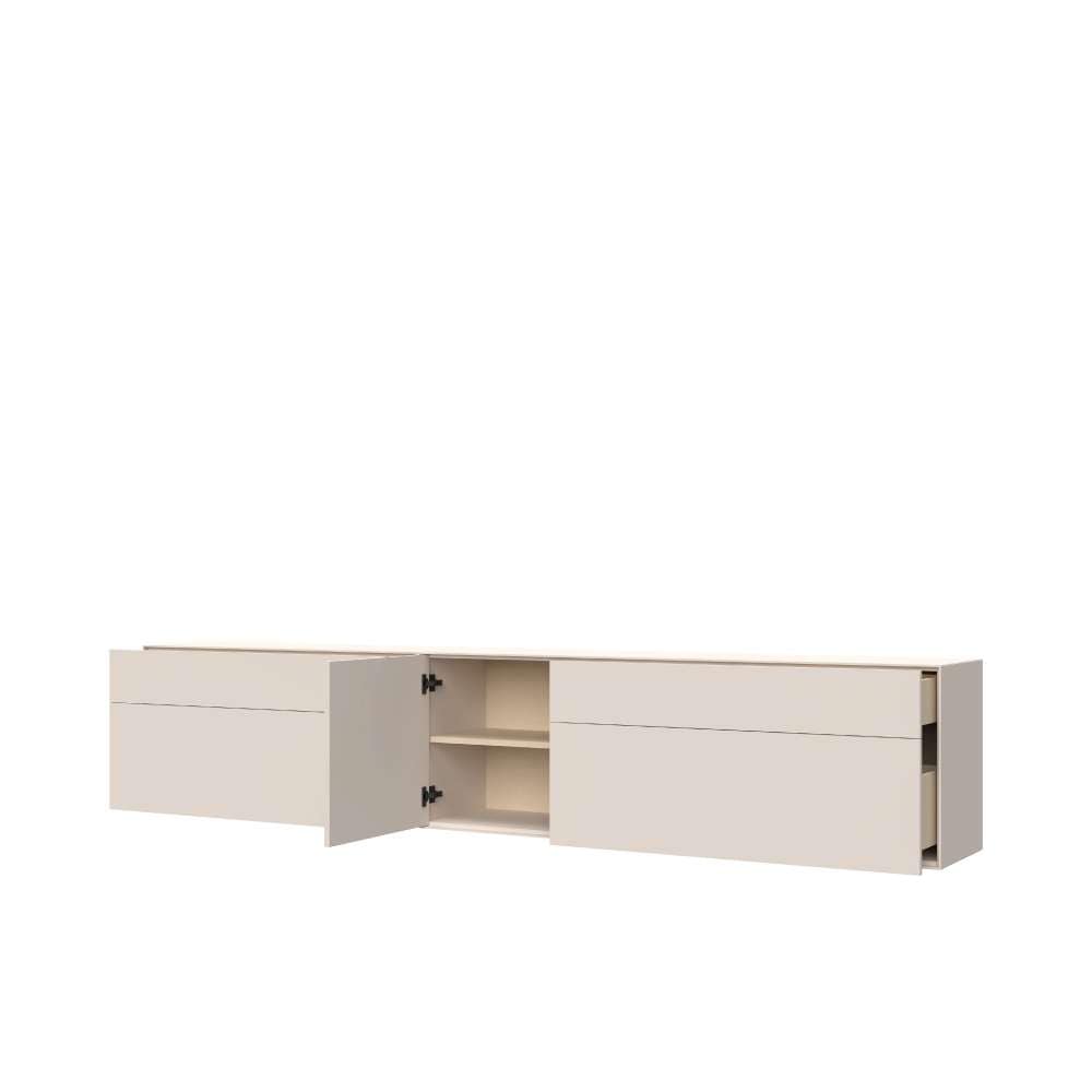 LeGer Home by Lena Gercke Lowboard »Essentials, TV-Board, TV-Kommode, TV-Schrank,  TV-Möbel« 2 Stk. tlg. Breite: 277 cm, UV lackiert, Push-to-open-Funktion