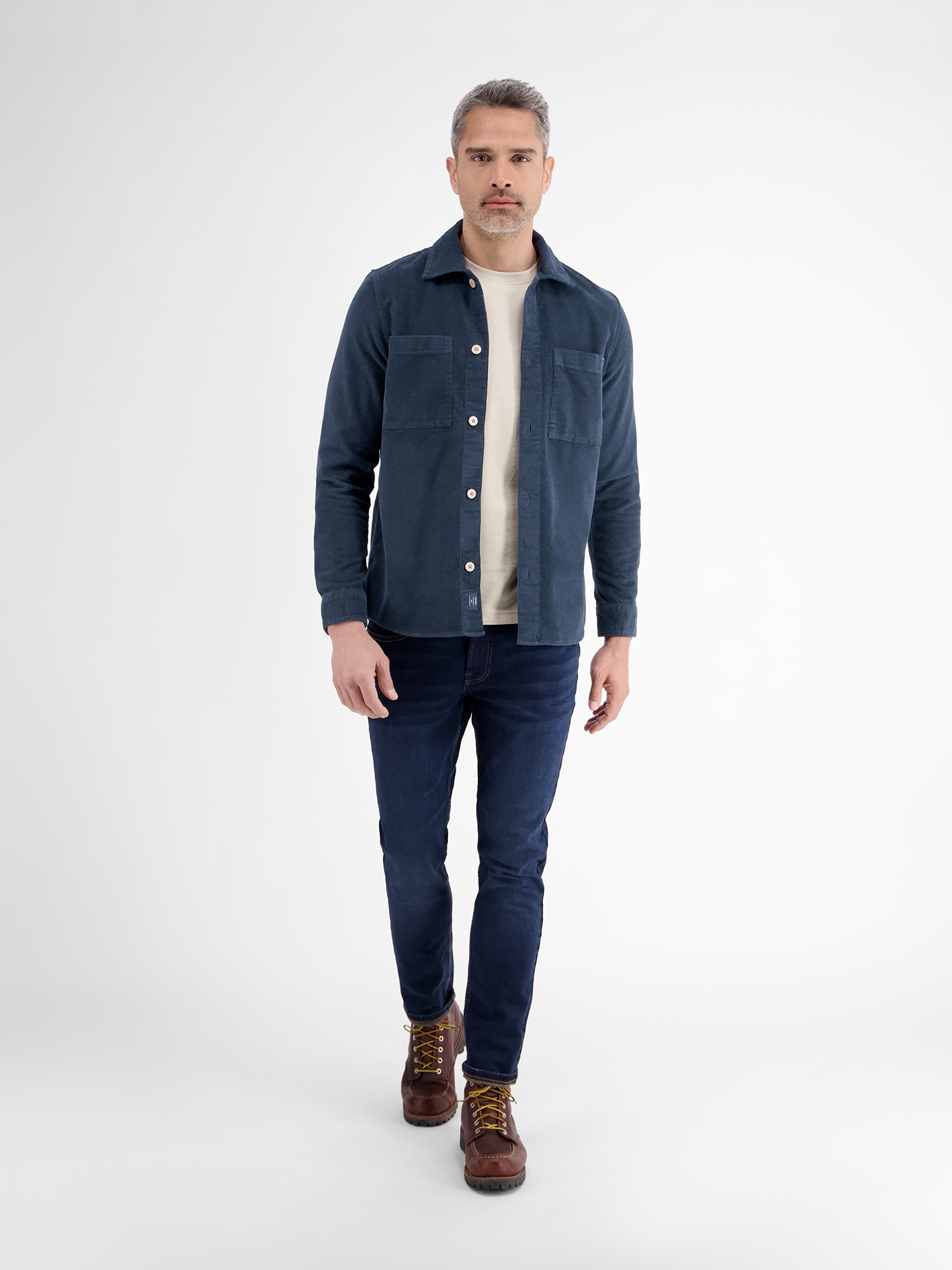 LERROS Langarmhemd »LERROS Modisches Cord-Overshirt«