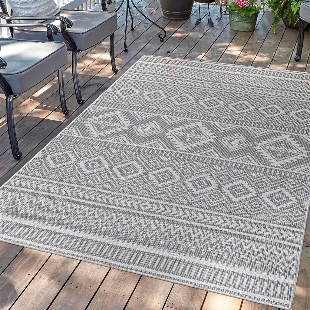Carpet City Läufer »Palm«, rechteckig, Wetterfest & UV-beständig, für  Balkon, Terrasse, Küche, flach gewebt auf Rechnung | BAUR