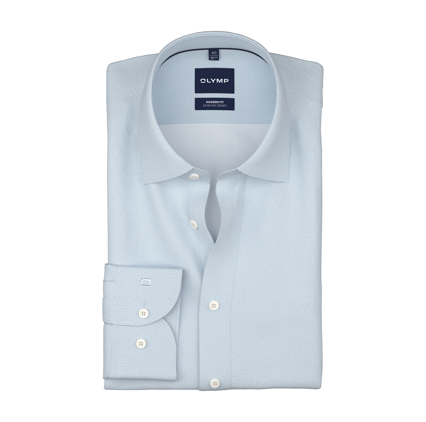 OLYMP Langarmhemd "Luxor 24/Seven Jersey" Businesshemd, New-Kentkragen, Modern Fit