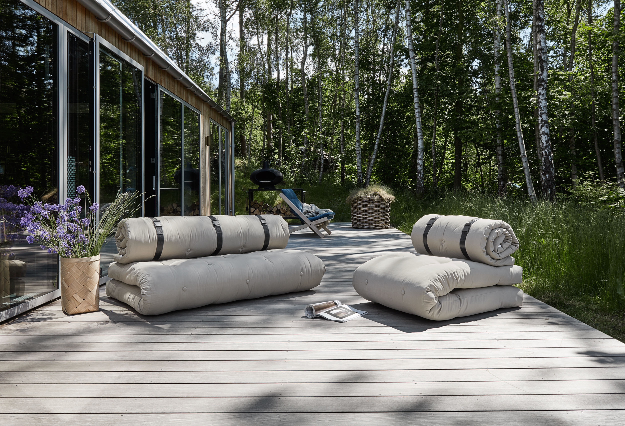 Karup Design Loungesofa "BUCKLE-UP Sofa out™, Loungesofa in Schlafplatz verwandelbar" Outdoor geeignet, Schmutz- und Wasserabweisend, Made in Europe
