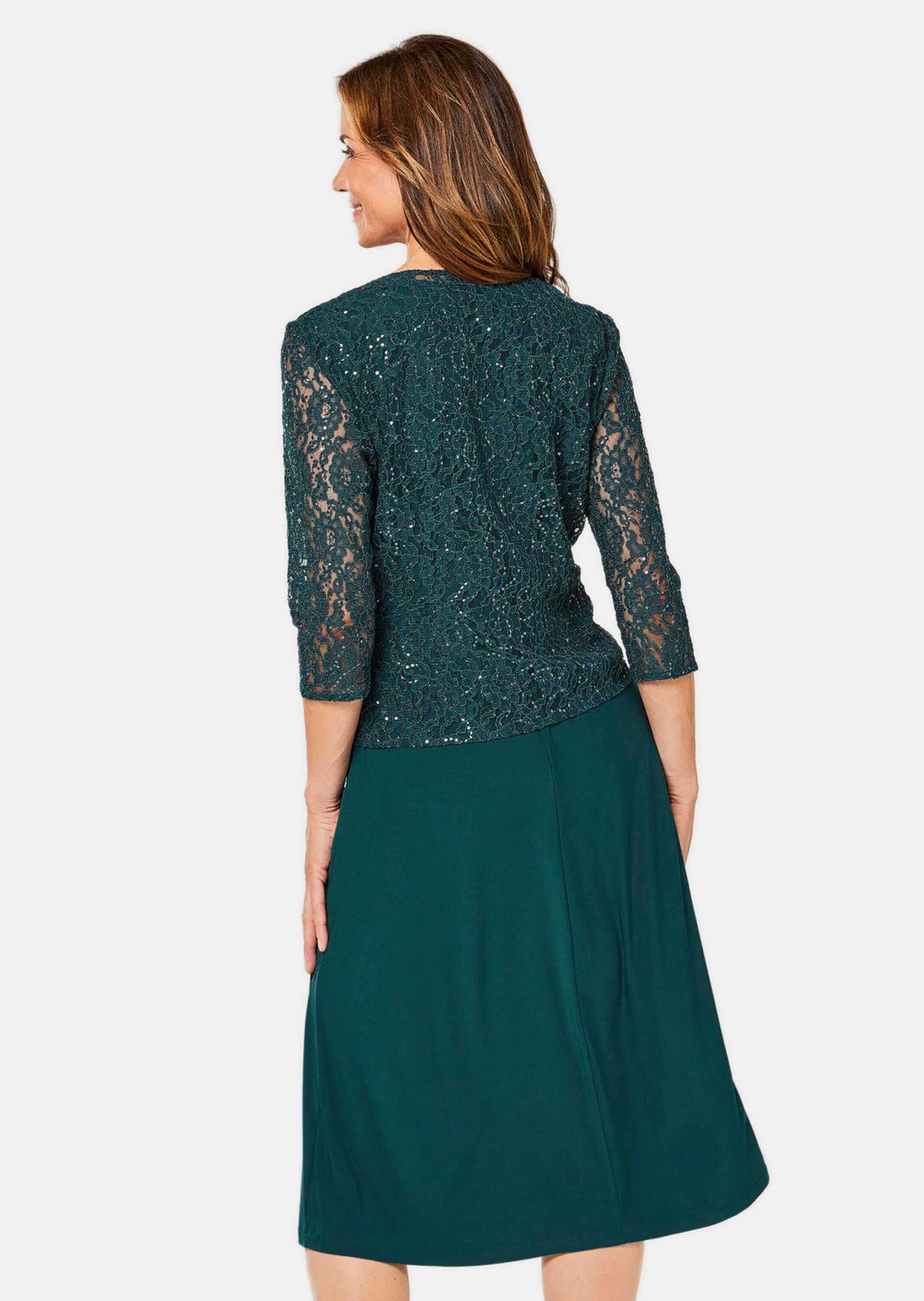 GOLDNER 2-in-1-Kleid »Kleid mit Spitzenjacke Kleid mit paillettenbesetzter Spitzenjacke«