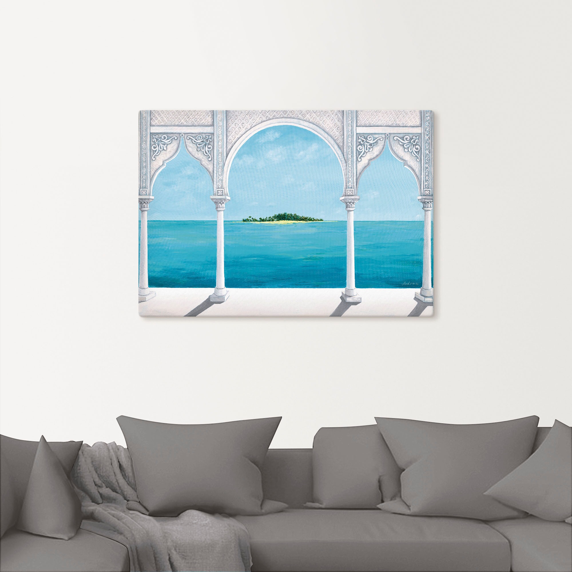 Artland Wandbild »Orientalische Karibik«, Fensterblick, (1 St.), als Leinwandbild, Poster in verschied. Größen