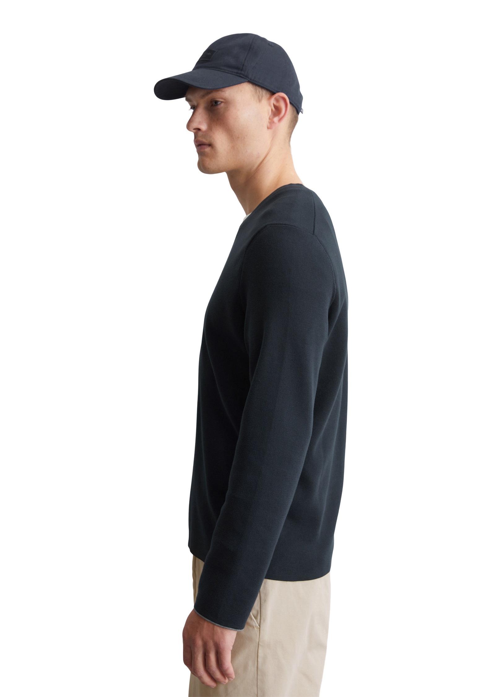 Marc O'Polo V-Ausschnitt-Pullover »aus Bio-Baumwolle«