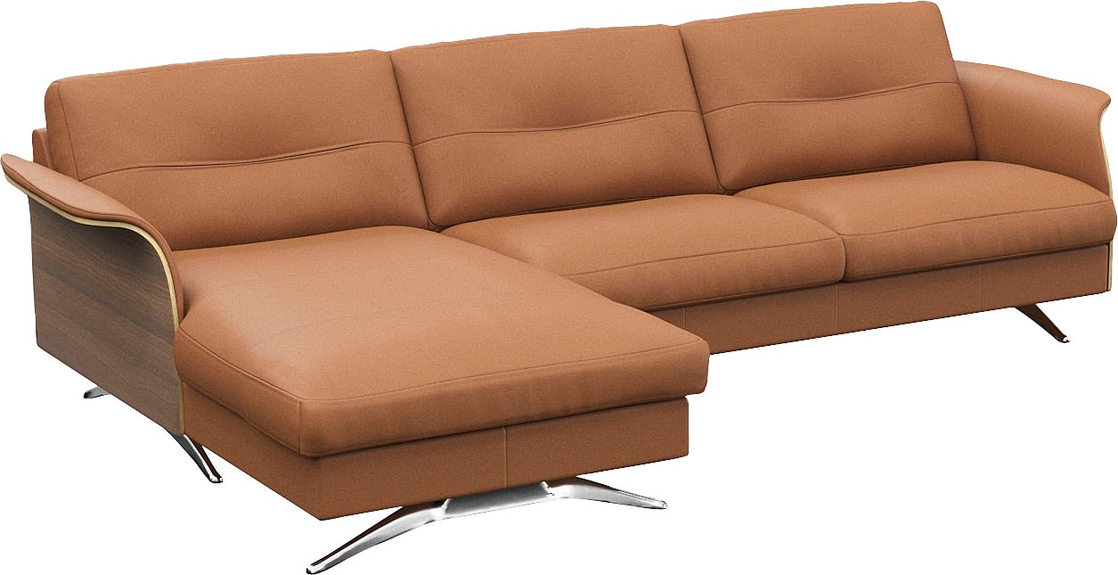 FLEXLUX Ecksofa "Glow, super bequem durch hochwertigem Sitzaufbau mit Feder günstig online kaufen