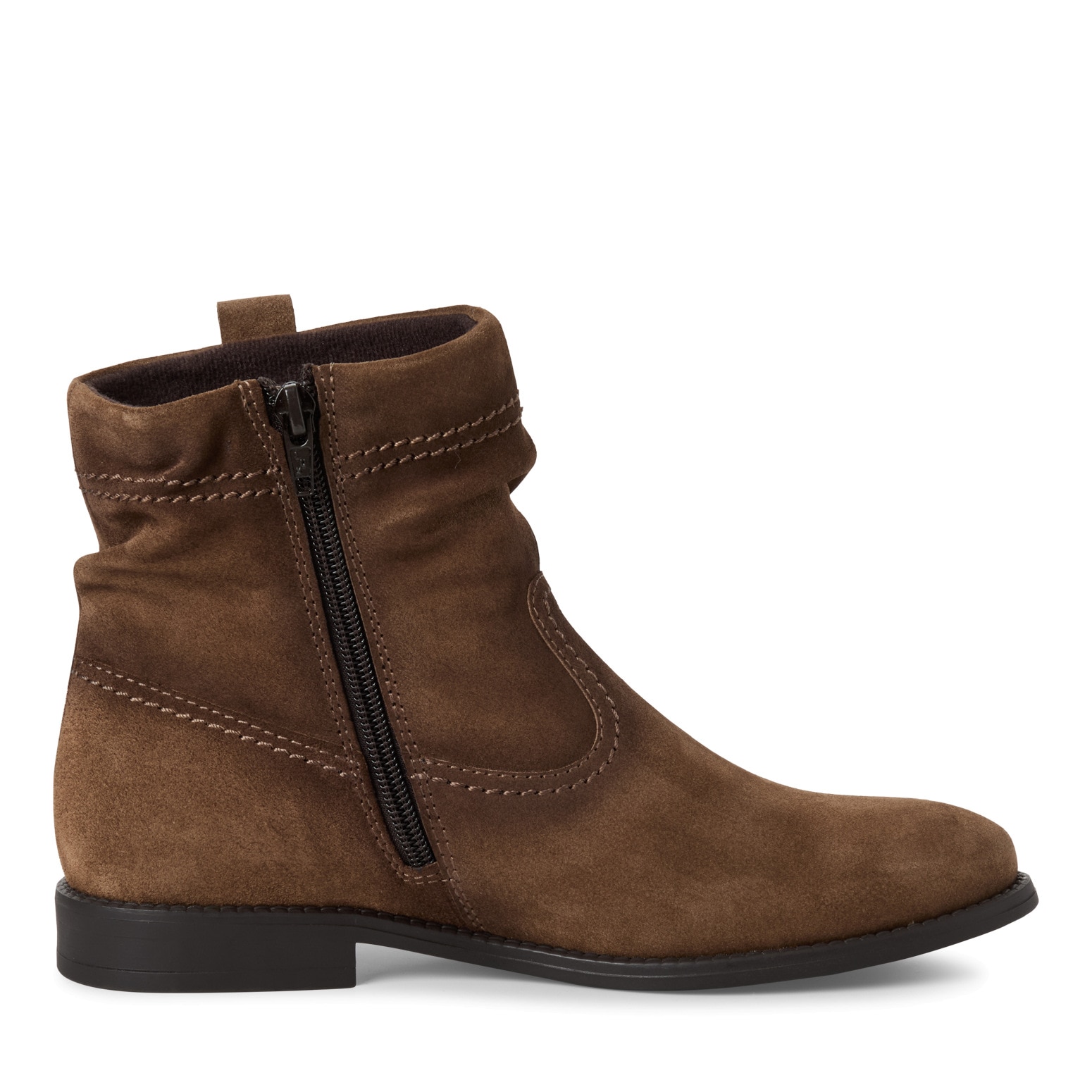 Tamaris Stiefelette, Blockabsatz, Boots mit Falten im slouchy Look