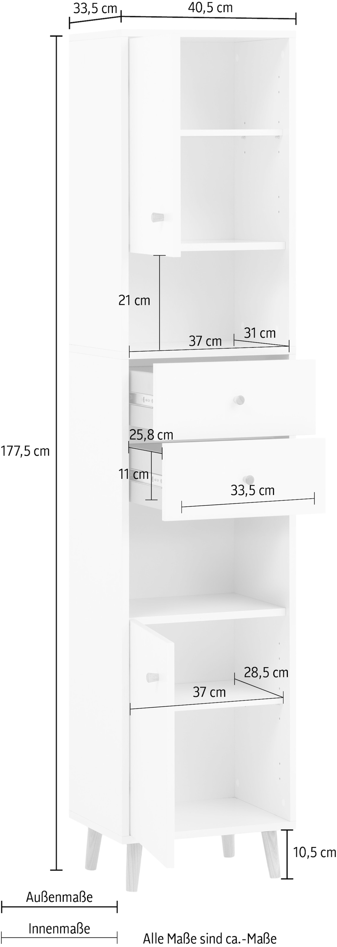 Schildmeyer Hochschrank »Bjarne«, Breite 40,3 cm