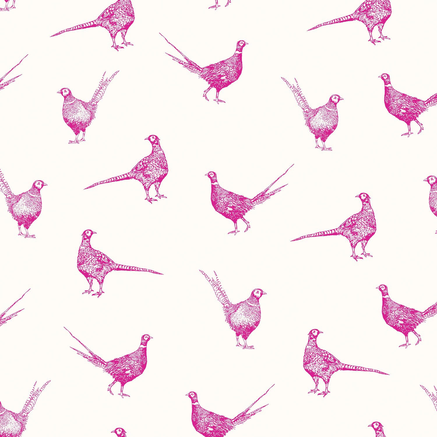 Vliestapete »Flirty Pheasants Truly Pink«, animal print, animal print