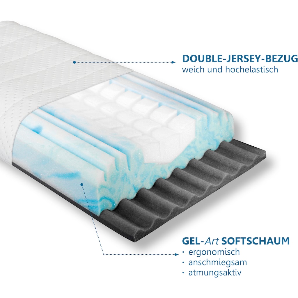 Beco Nackenstützkissen »Vario Med«, Füllung: Gelschaum, Bezug: Doppeltuch, (1 St.), Kern aus Gelschaum & Gesundheitsprodukt nach ZPmed®