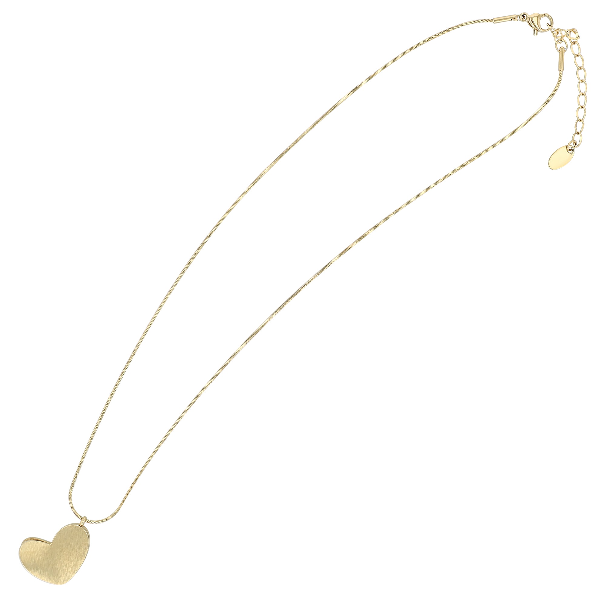 Kette ohne Anhänger ADELIA´S "Damen Halskette mit Anhänger – Herz aus Edelstahl", gold, Halsketten, Damen, 47cm, Edelstahl, Eine schöne Geschenkidee für jeden Anlass