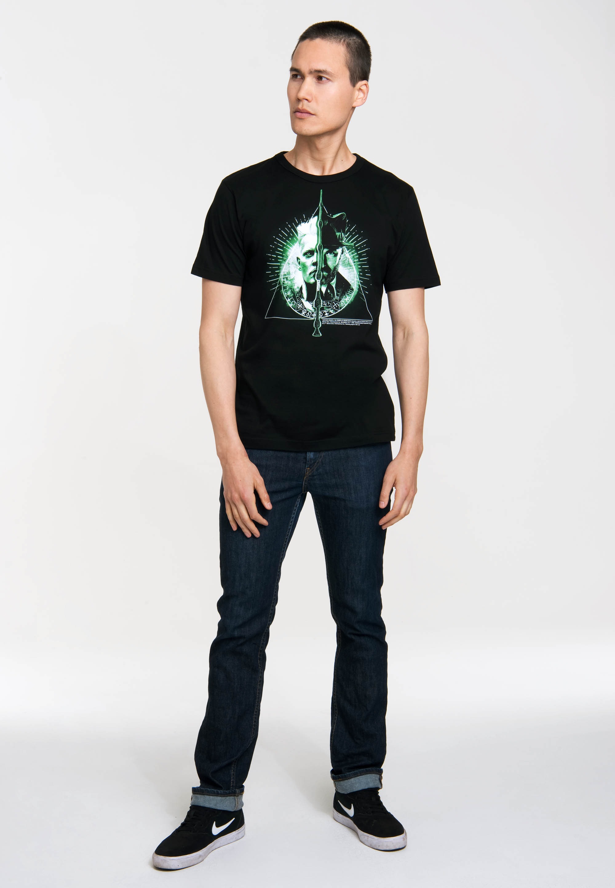 LOGOSHIRT T-Shirt »Grindelwald vs Dumbledore«, mit großem Frontprint