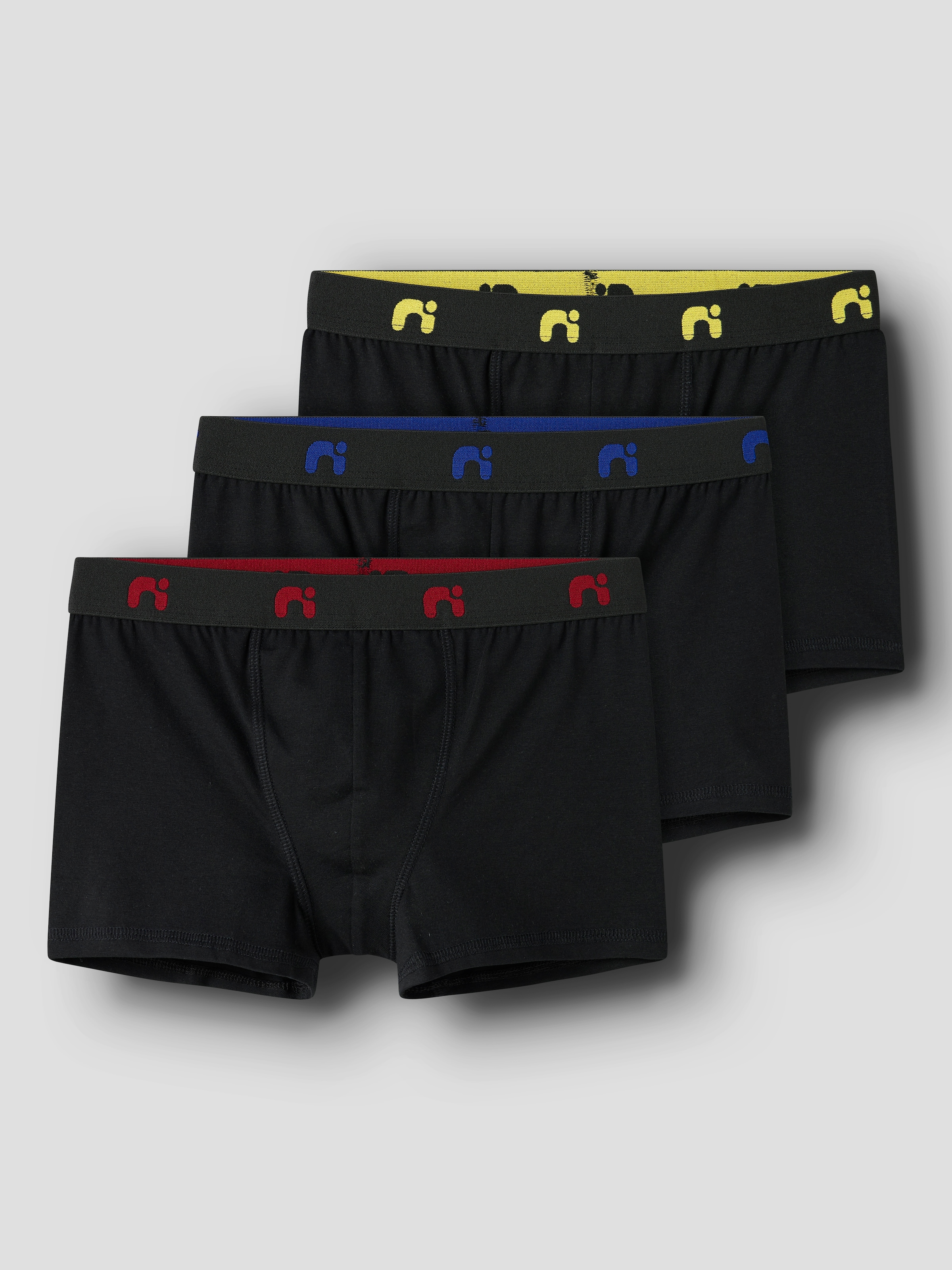 Name It Trunk "NKMBOXER 3P" Packung, 3 Stk. eng, Jersey, Logoschriftzug, angesetztes Bündchen